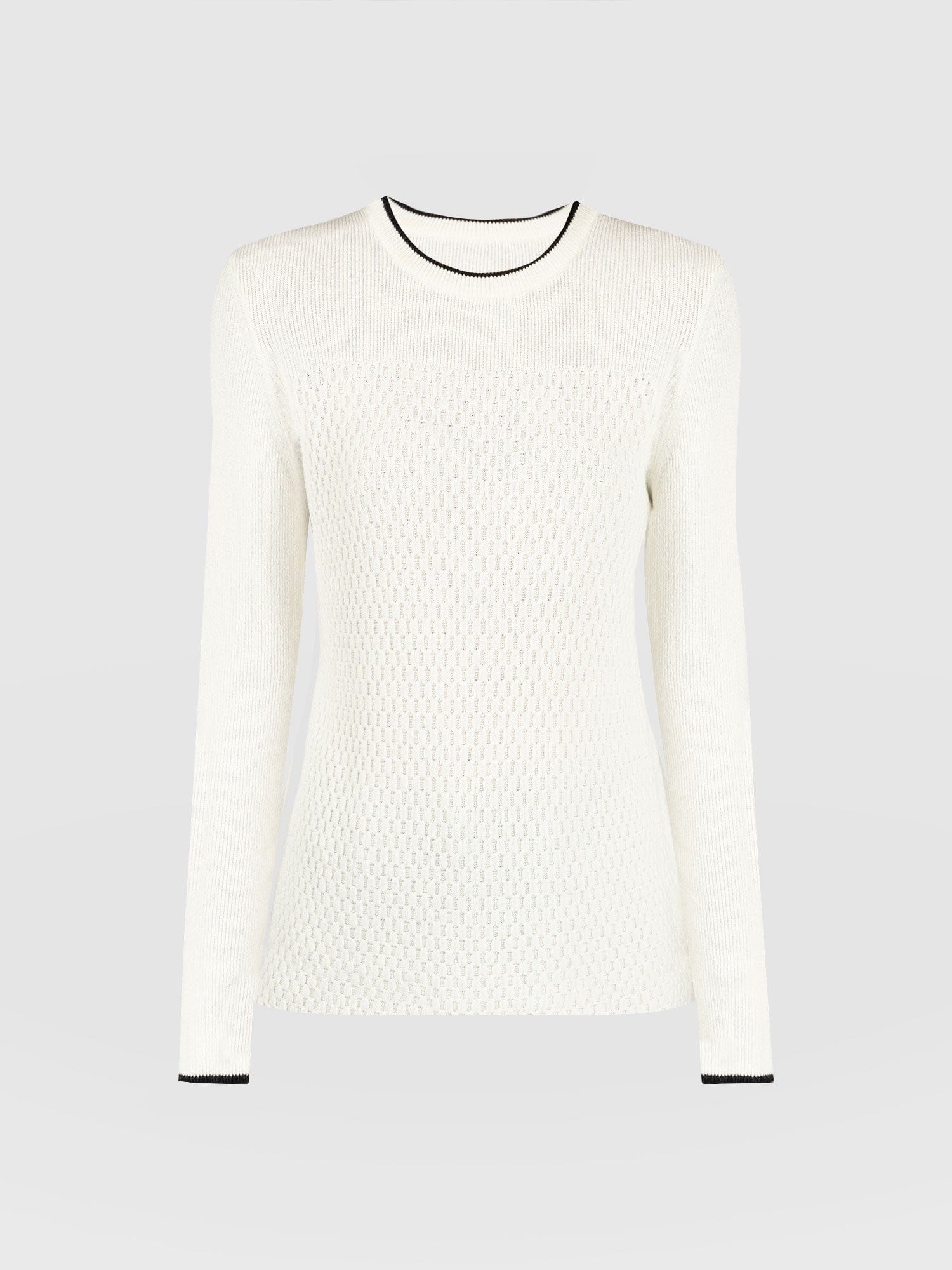 Honeycomb Rib Sweater Cream - Women's Sweaters | Saint + Sofia® US