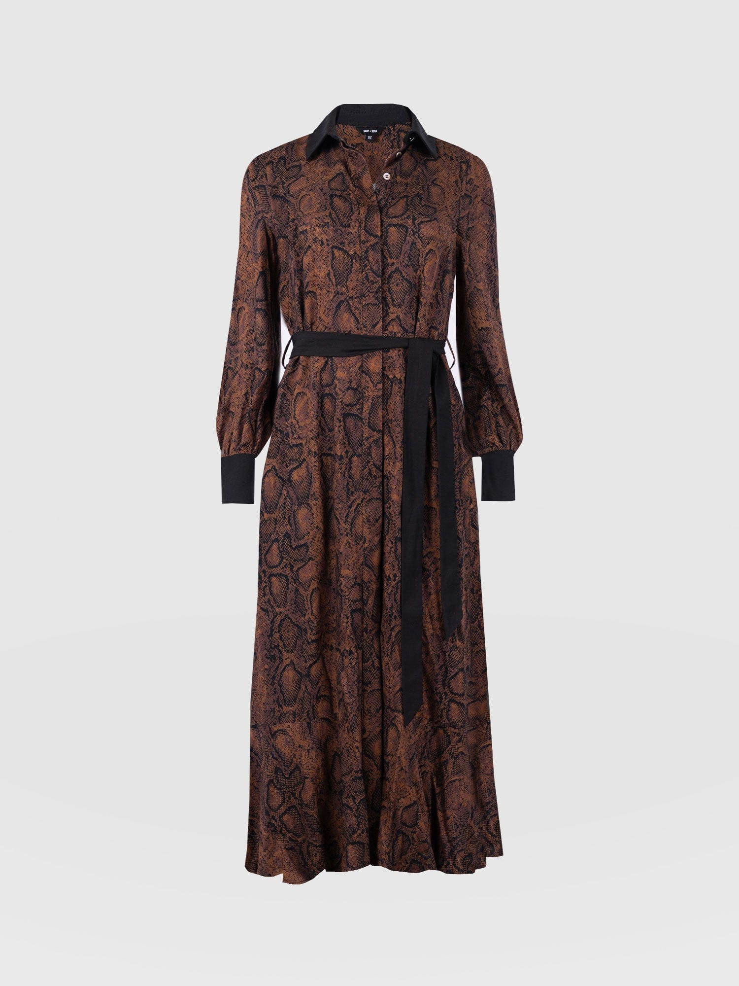 Jacqueline Shirt Dress Brown Snake - Women's Dresses | Saint + Sofia® US