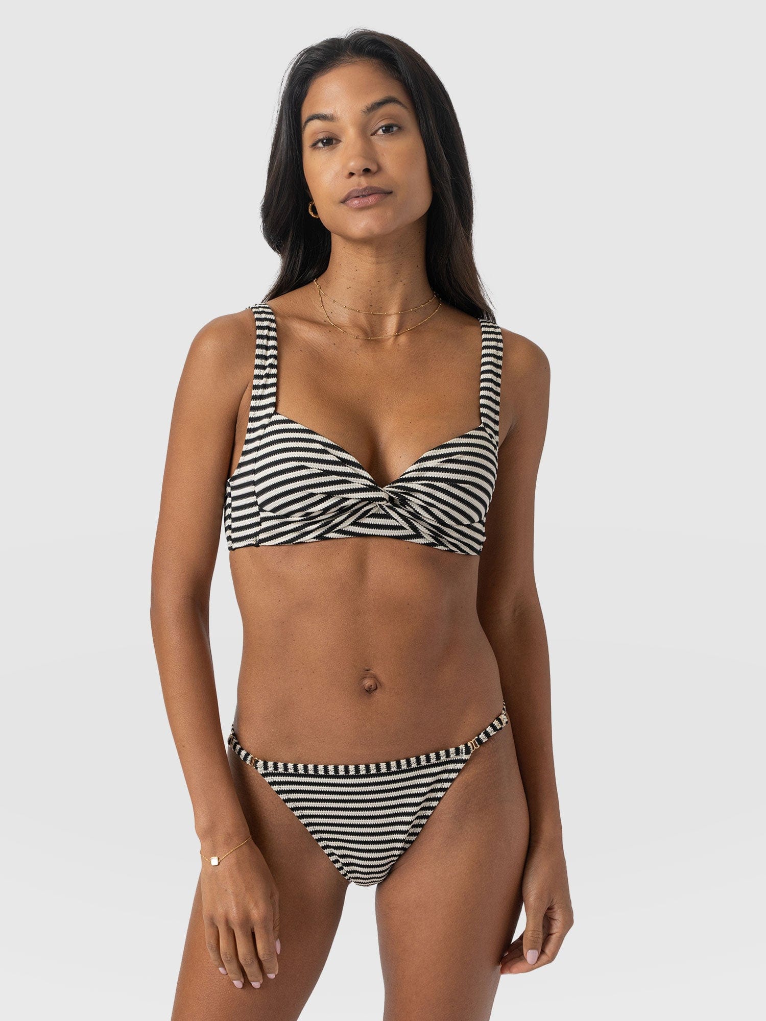 Jesse Twist Front Bikini Top - Stripe - Women's Swimwear | Saint + Sofia® USA