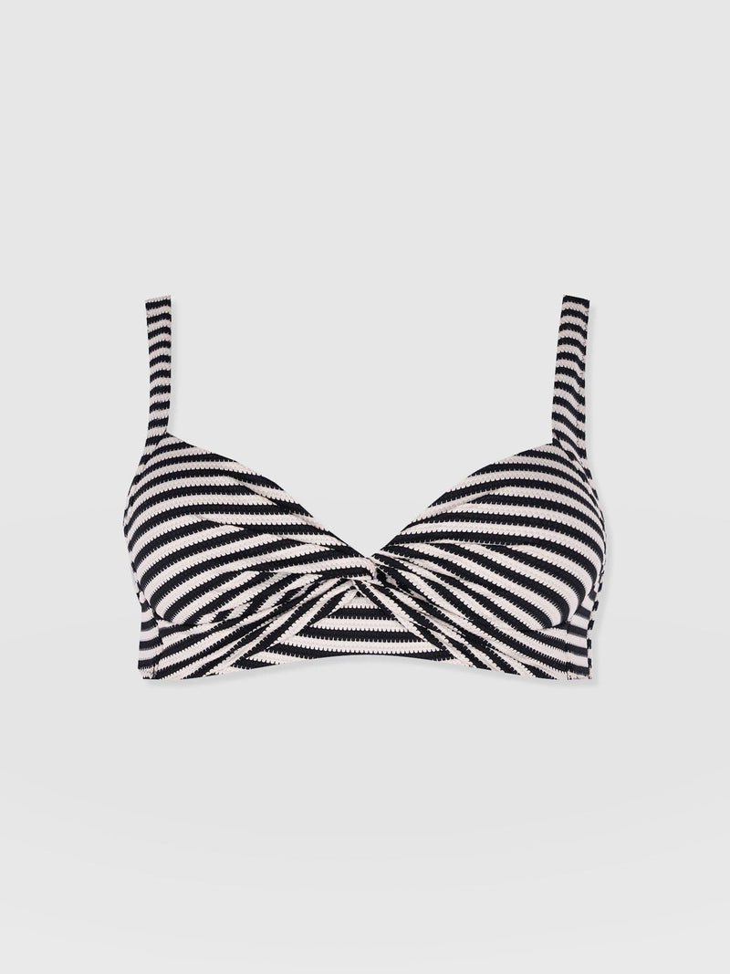 Jesse Twist Front Bikini Top - Stripe - Women's Swimwear | Saint + Sofia® USA