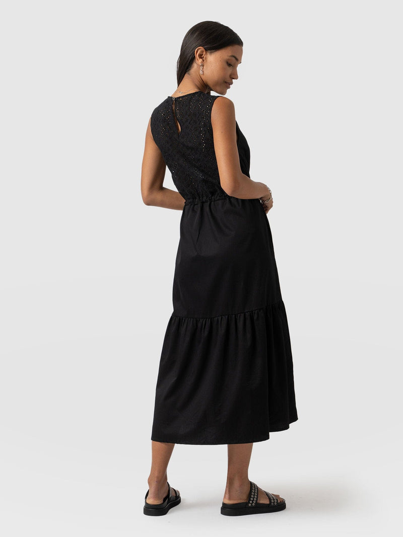 Kara Dress Black Broderie - Women's Dresses | Saint + Sofia® USA