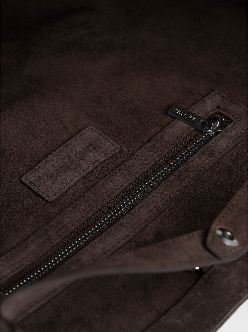 Kara Shopper Bag Brown Suede - Women's Bags | Saint + Sofia® US