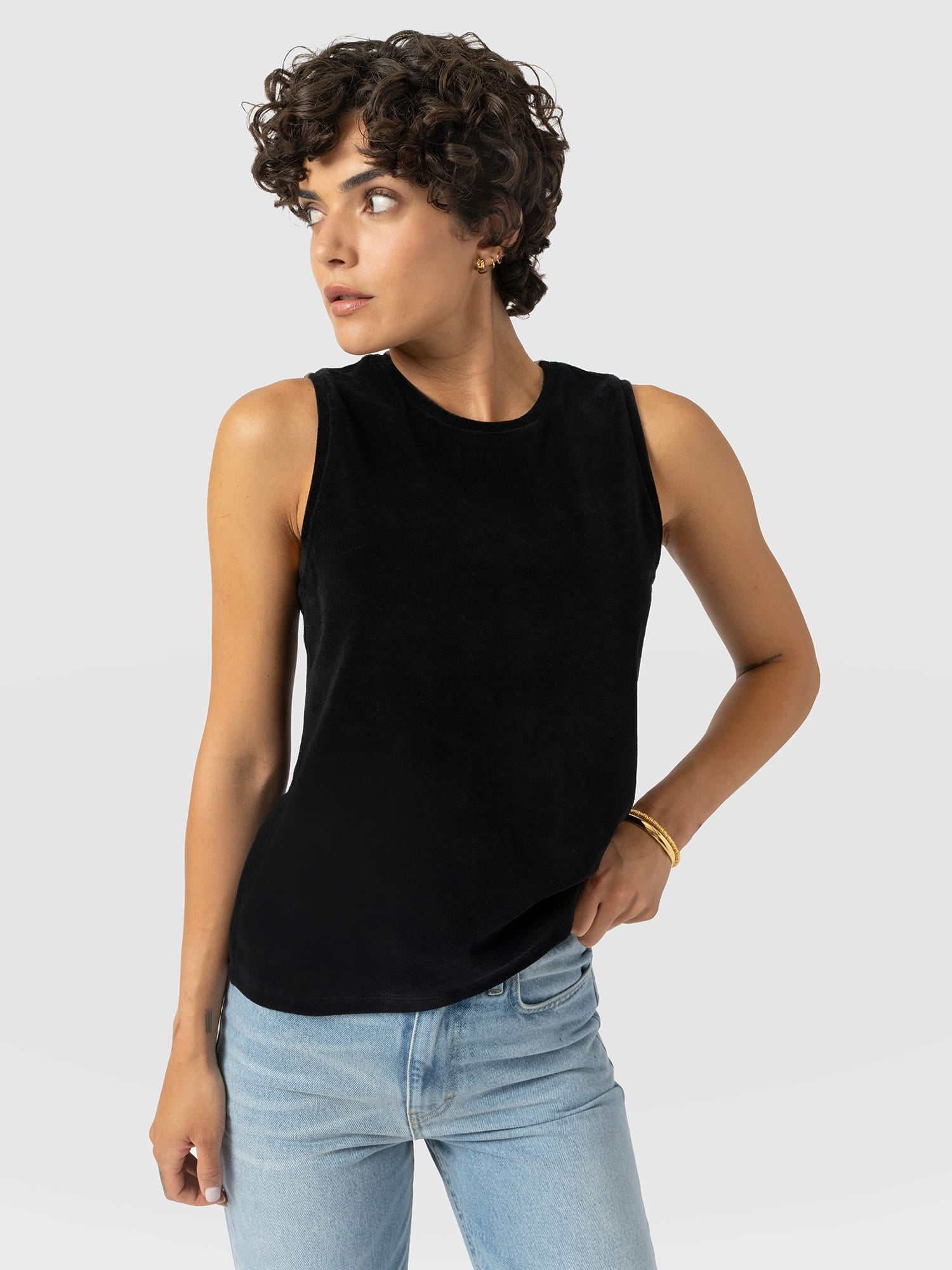 Keller Vest - Black Velvet - Women's T-shirts | Saint and Sofia® USA