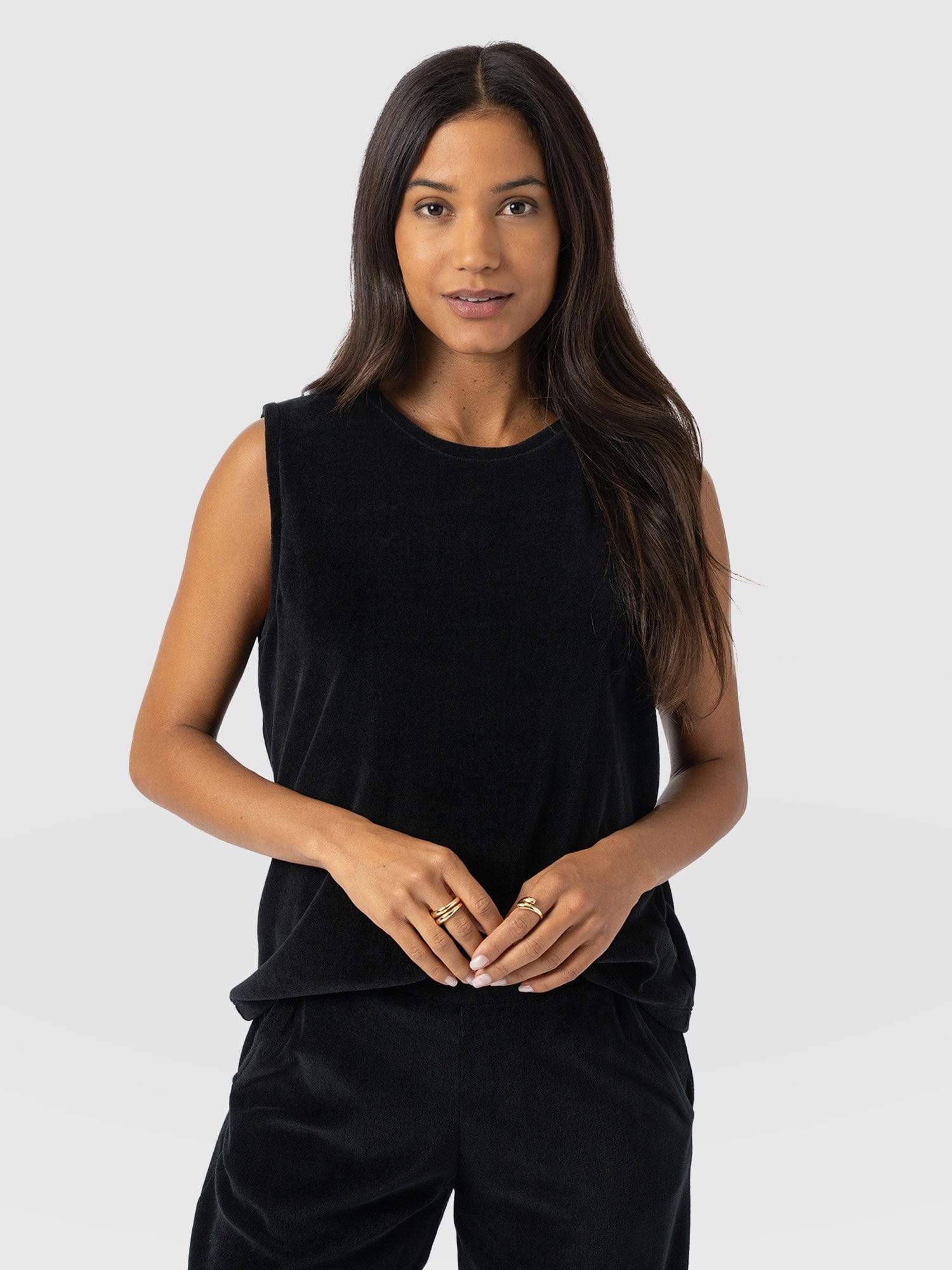 Keller Vest - Black Velvet - Women's T-shirts | Saint + Sofia® USA