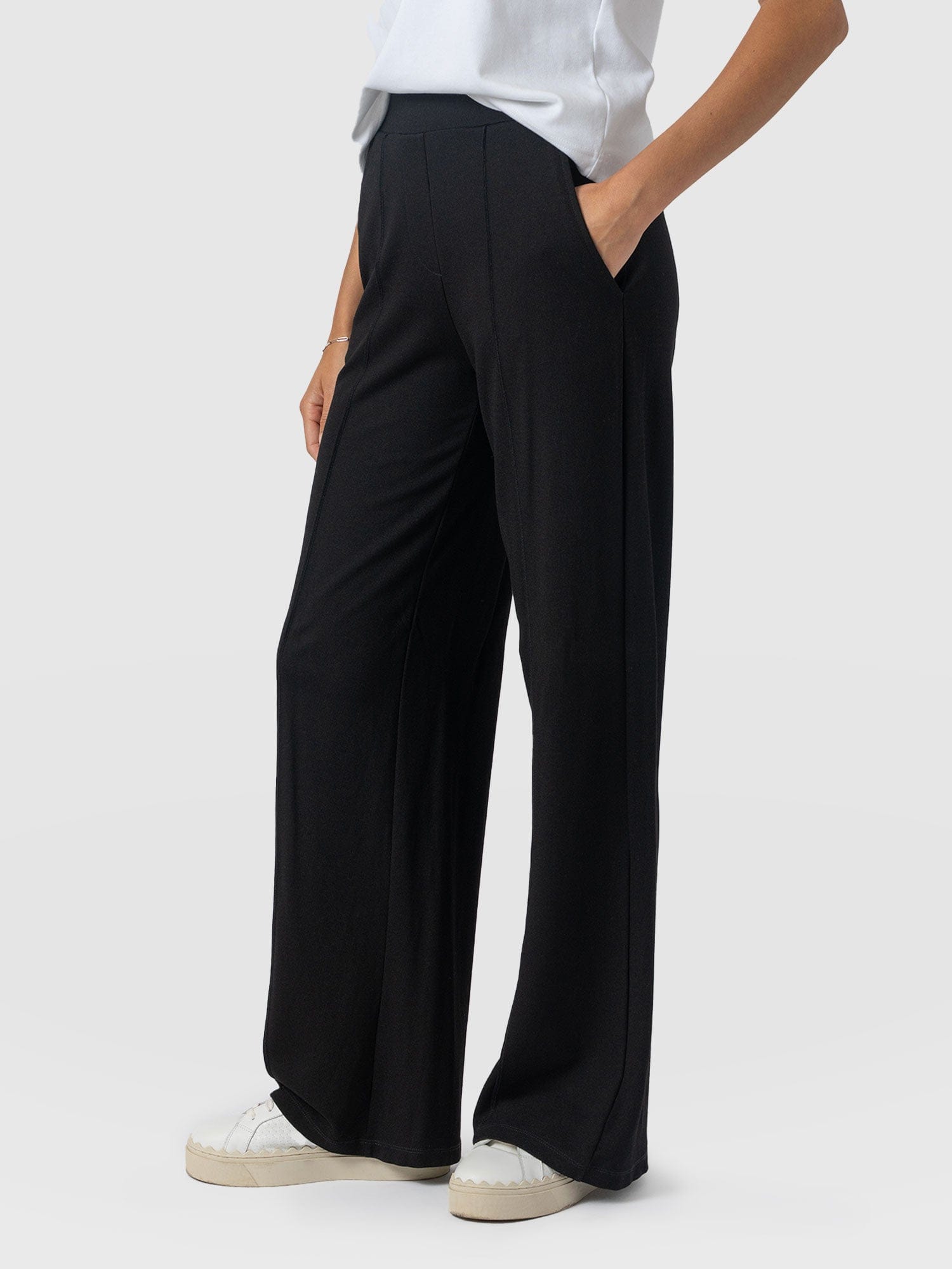 Keller Wide Leg Pant Black - Women's Pants | Saint and Sofia® USA