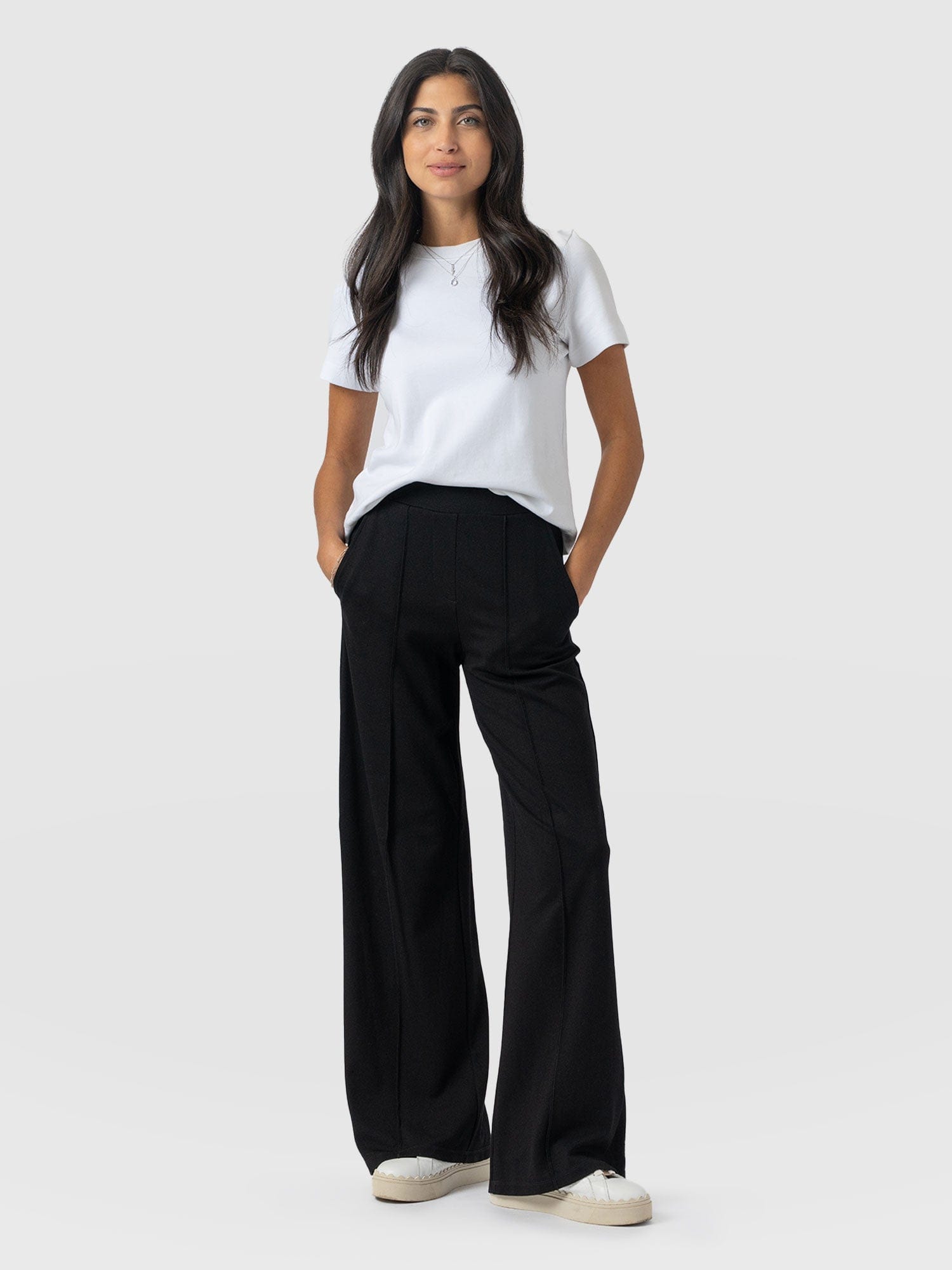 Keller Wide Leg Pant Black - Women's Pants | Saint and Sofia® USA