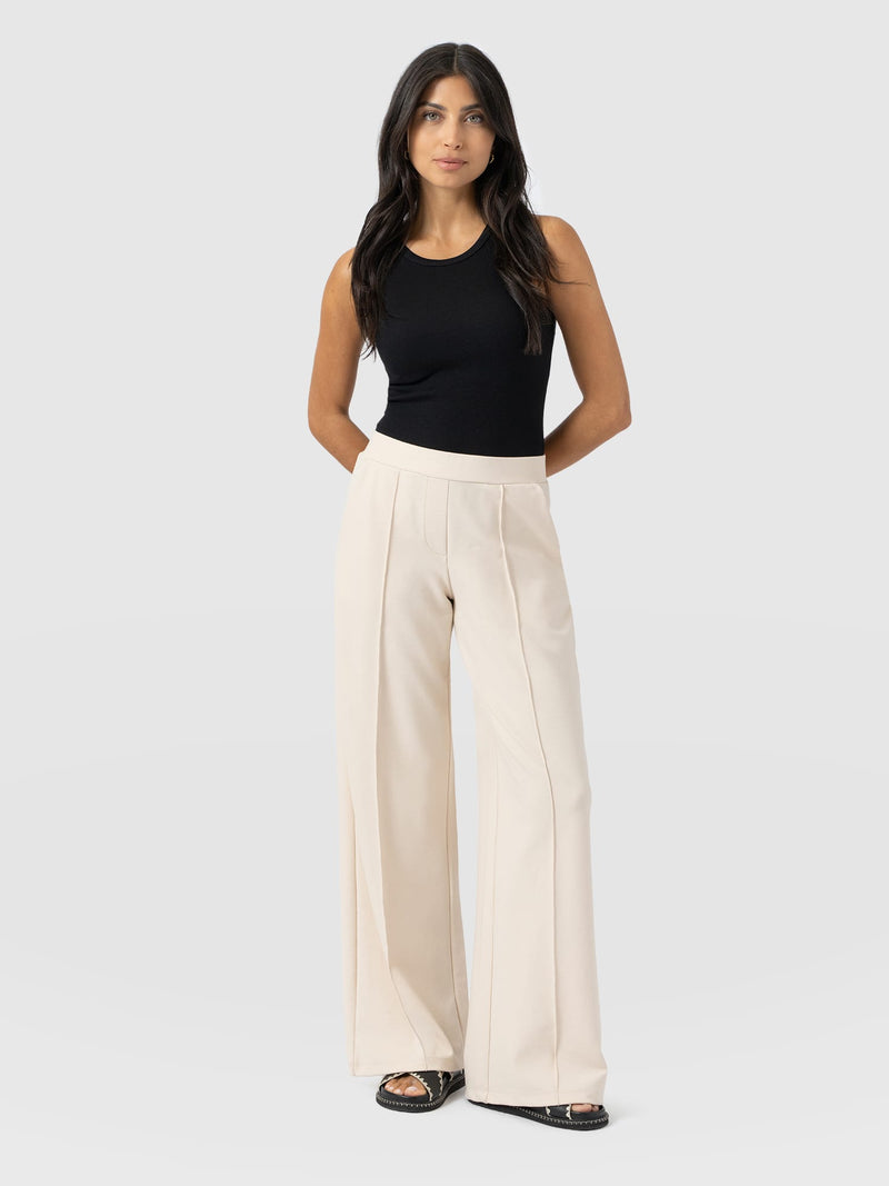 Keller Wide Leg Pant - Cream - Women's Pants | Saint + Sofia® USA