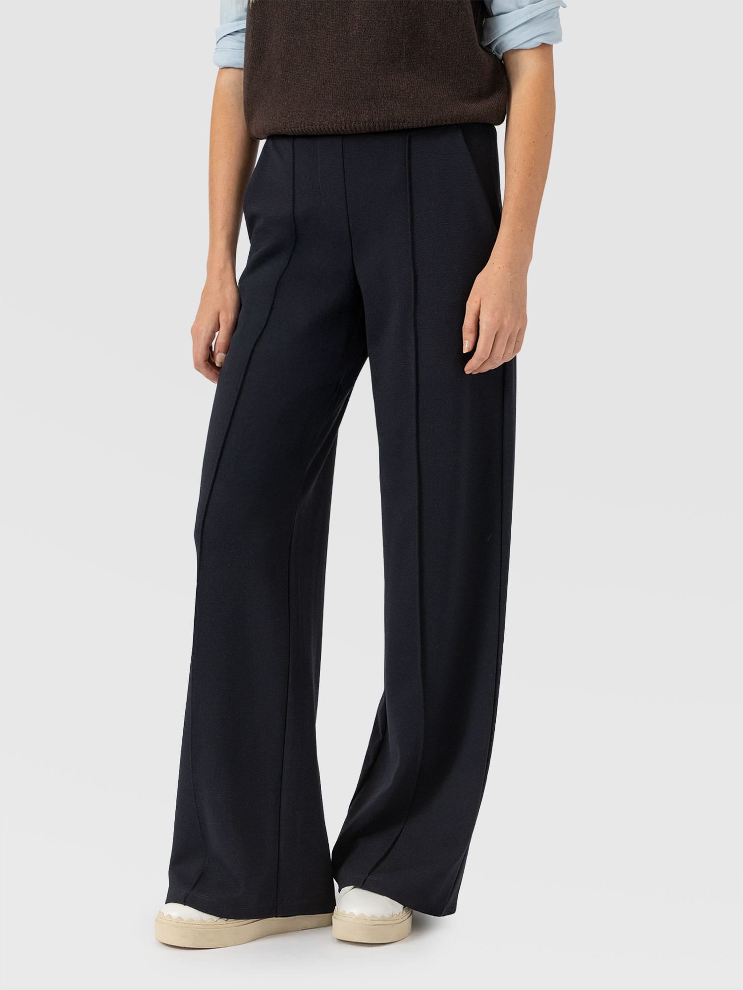 Keller Wide Leg Pant Navy - Women's Pants | Saint and Sofia® USA