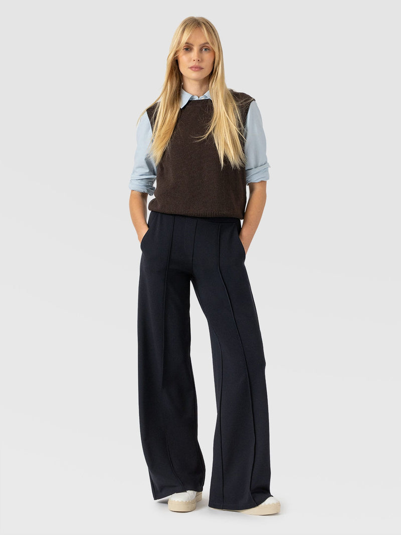 Keller Wide Leg Pant Navy - Women's Pants | Saint and Sofia® USA