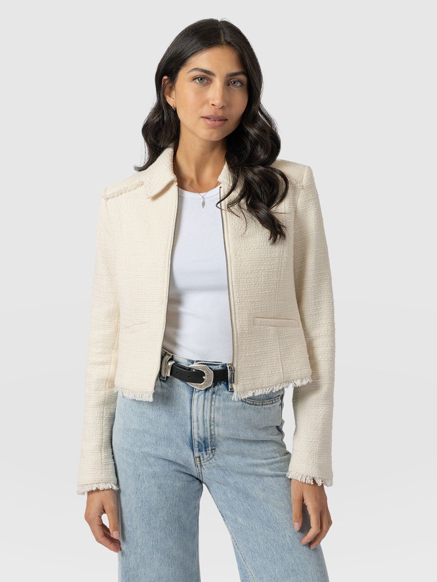 Kinley Jacket Cream - Women's Jackets | Saint + Sofia® US