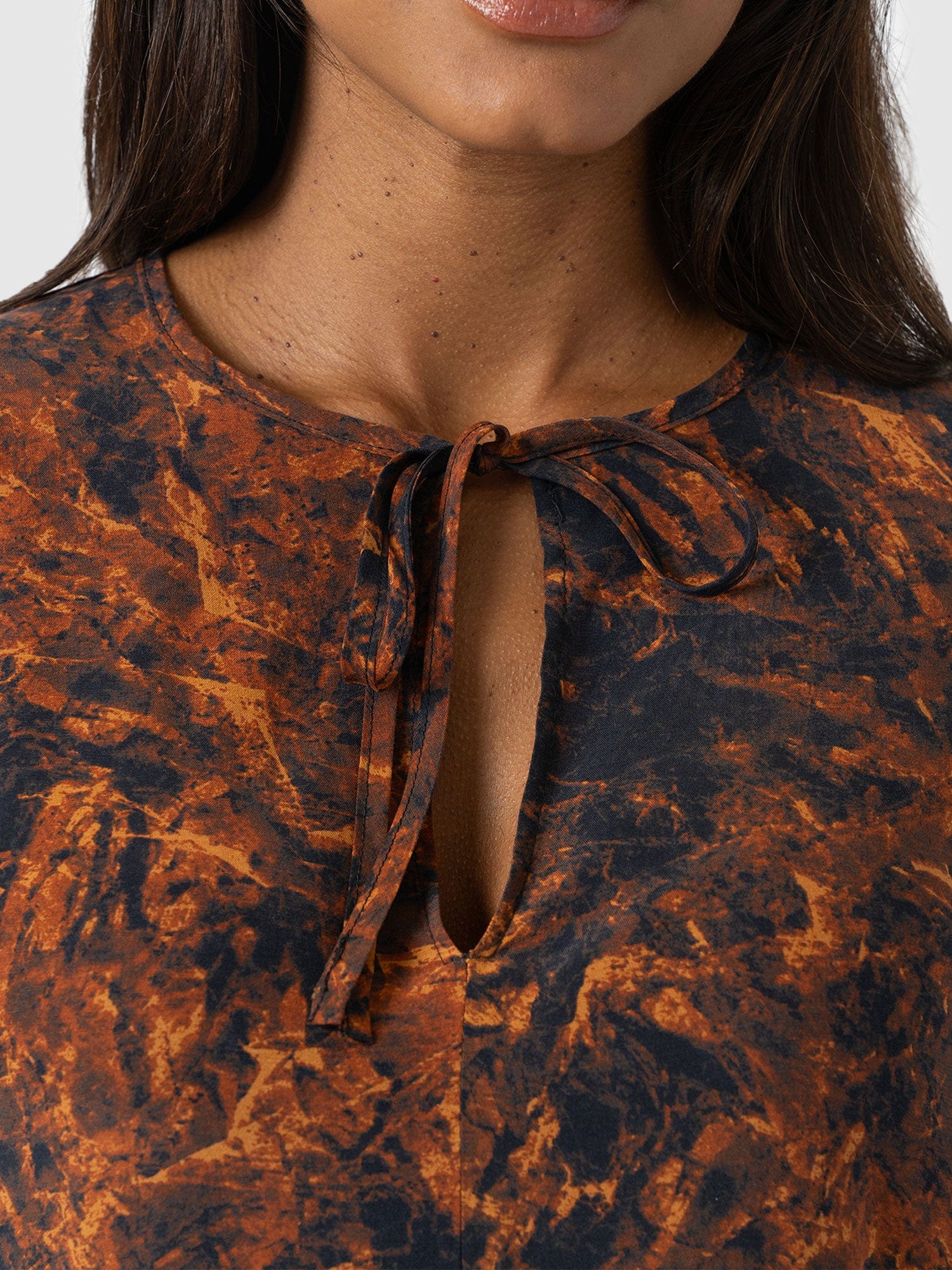 Kristen Blouse - Brown Marble - Women's Blouses | Saint + Sofia® USA
