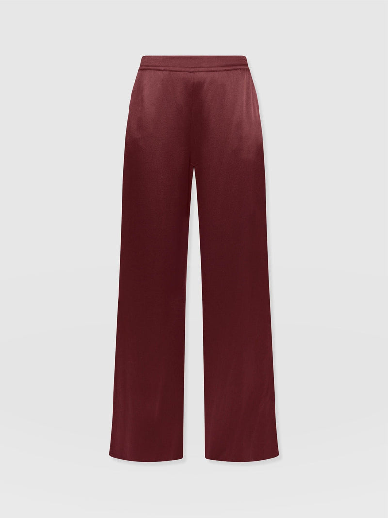 Langley Wide Leg Pant Maroon - Women's Pants | Saint + Sofia® US