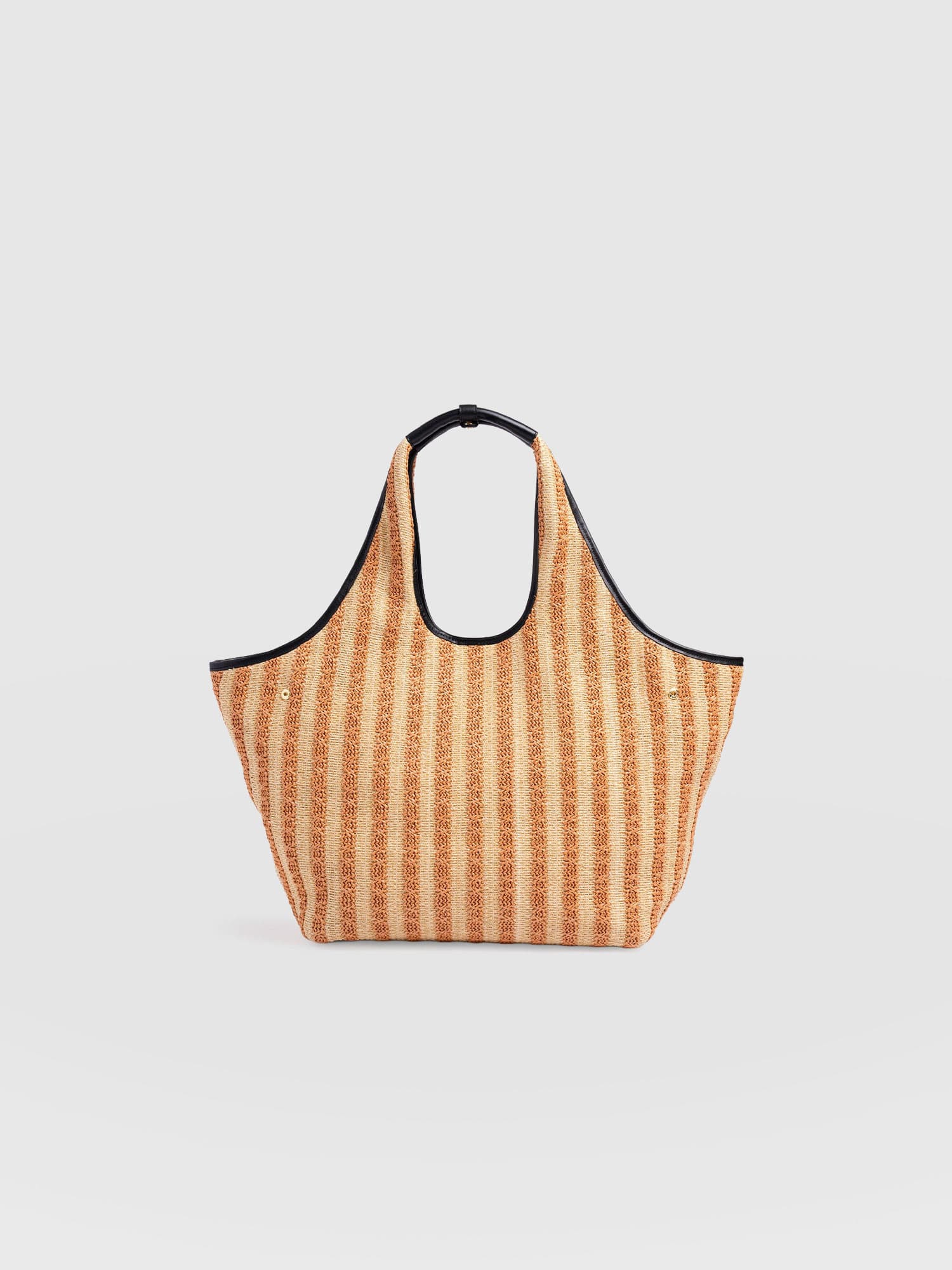 Large Stella Shoulder Tote Bag - Orange Raffia - Women's Handbags | Saint + Sofia® USA