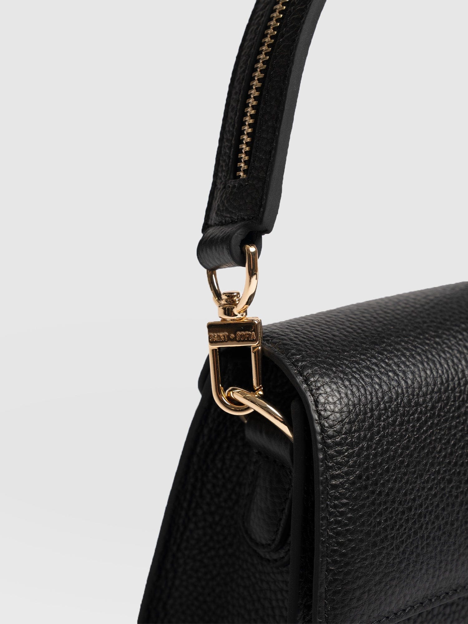 Lennox Half Flap Bag - Black - Women's Handbags | Saint + Sofia® USA
