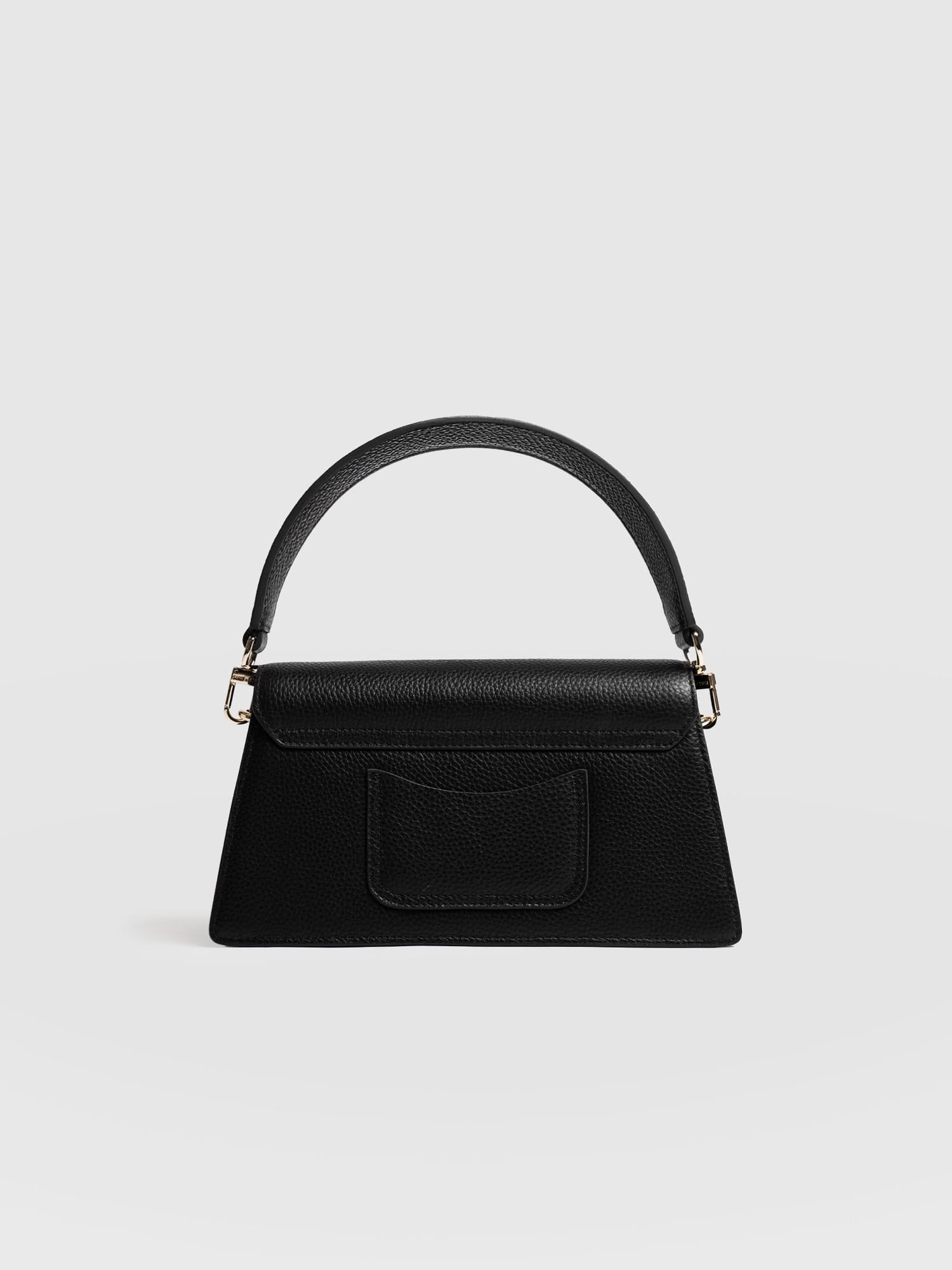 Lennox Half Flap Bag - Black - Women's Handbags | Saint + Sofia® USA