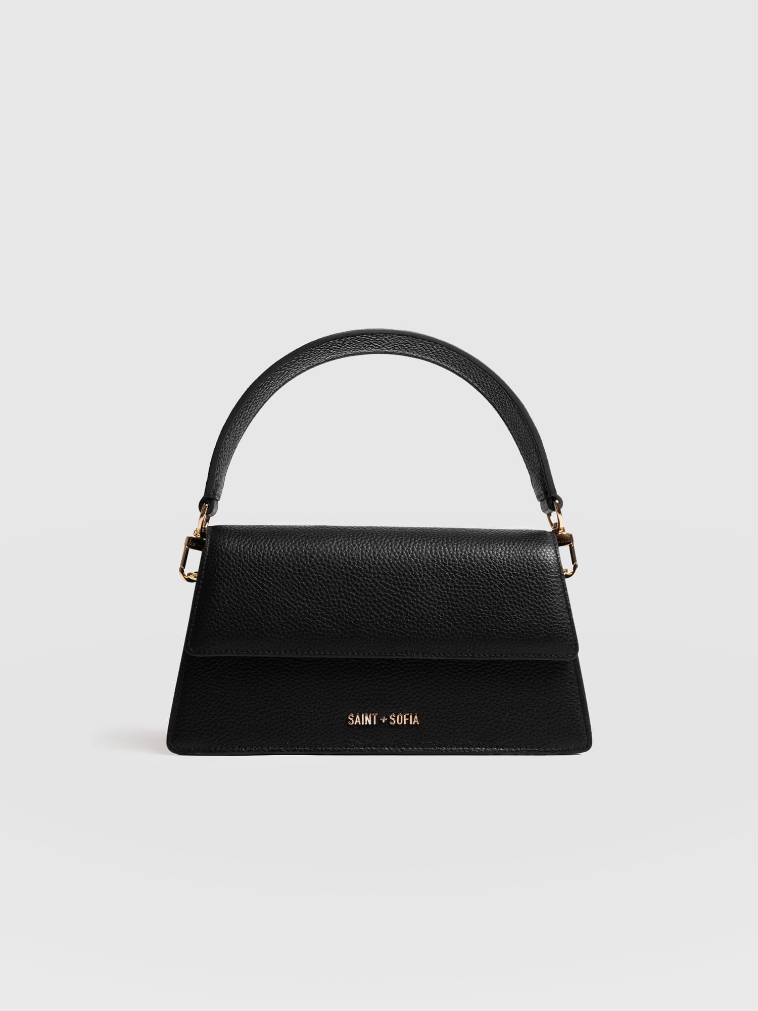 Lennox Half Flap Bag - Black - Women's Handbags | Saint + Sofia® USA
