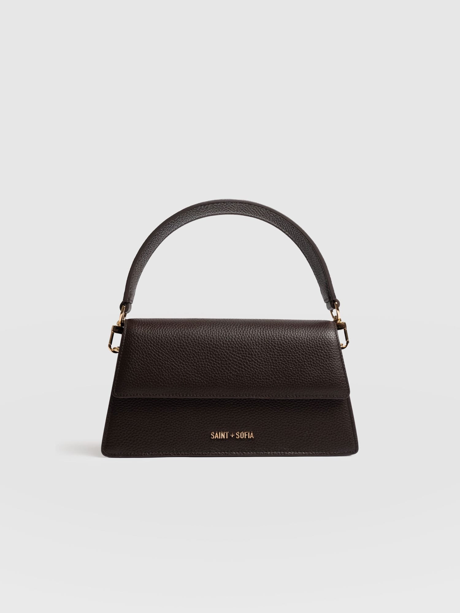 Lennox Half Flap Bag - Chocolate - Women's Handbags | Saint + Sofia® USA
