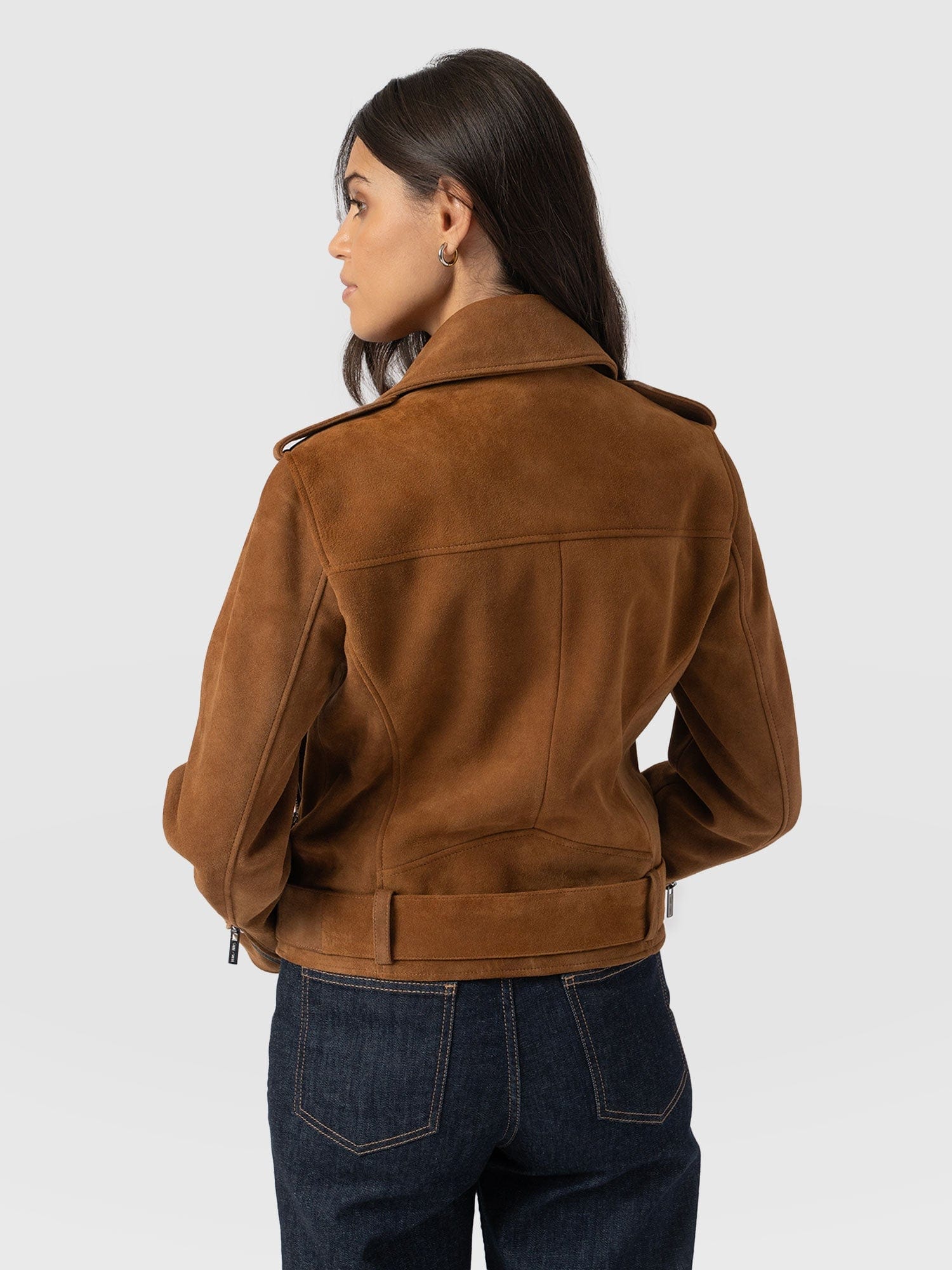 Luther Suede Jacket - Camel - Women's Leather Jacket | Saint + Sofia® US