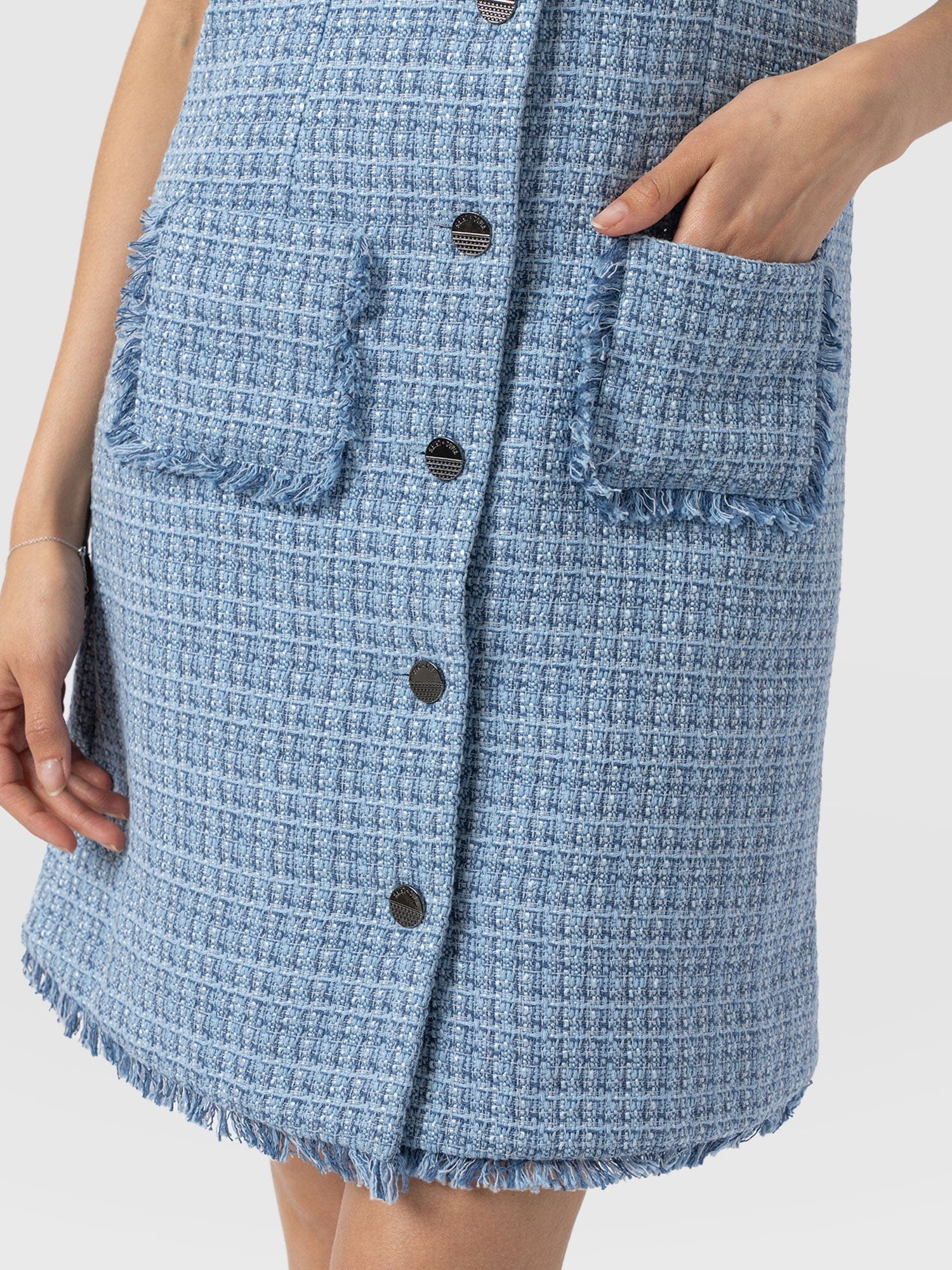 Luther Mini Dress Pale Blue - Women's Dresses | Saint and Sofia® USA