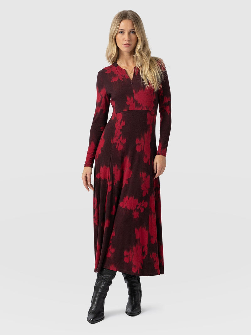 Macie Zip Up Dress - Pink Fade Floral - Women's Dresses | Saint + Sofia® USA