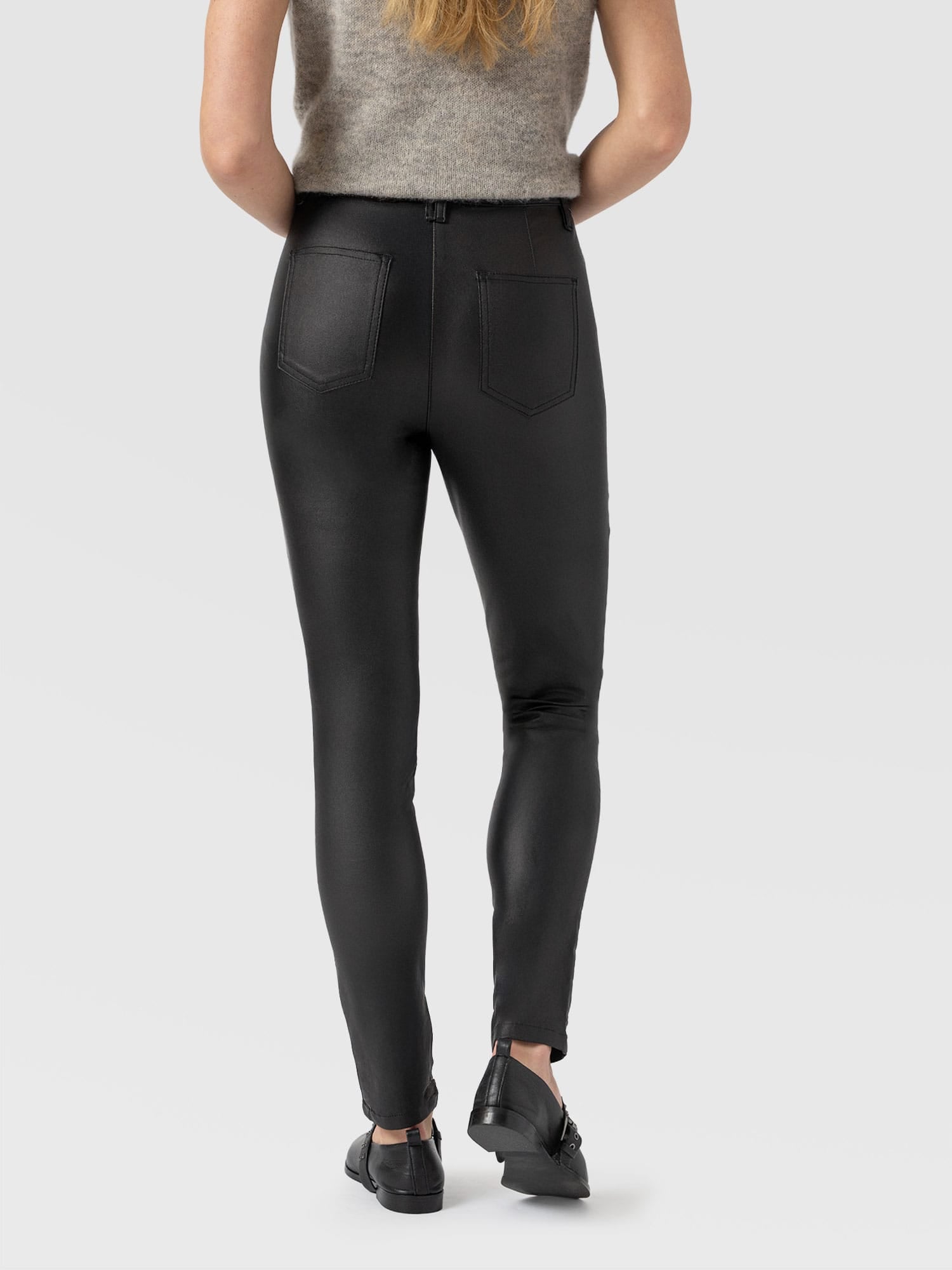 Maeva Skinny Pant Black Coated - Women's Pants | Saint + Sofia® US