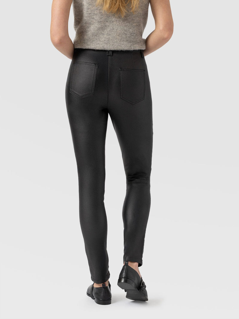 Maeva Skinny Pant Black Coated - Women's Pants | Saint + Sofia® US