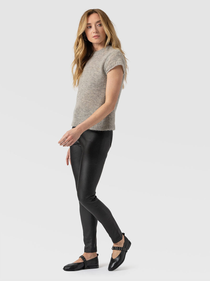 Maeva Skinny Pant Black Coated - Women's Pants | Saint + Sofia® US