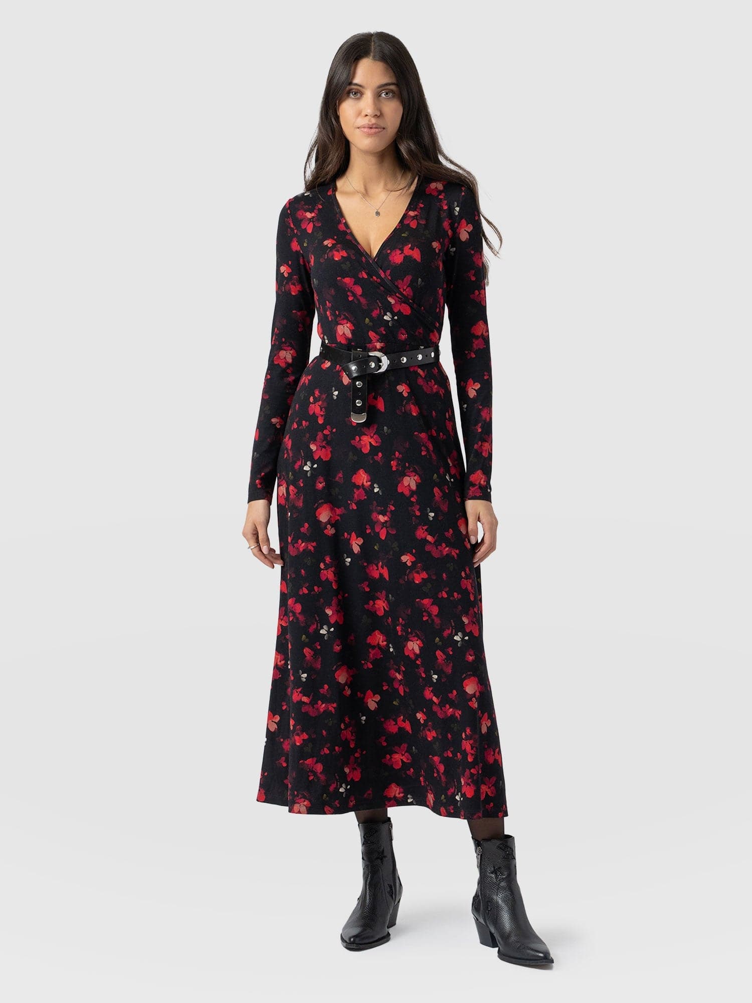 Maggie Wrap Midi Dress Pink Aurora - Women's Dresses | Saint + Sofia® US
