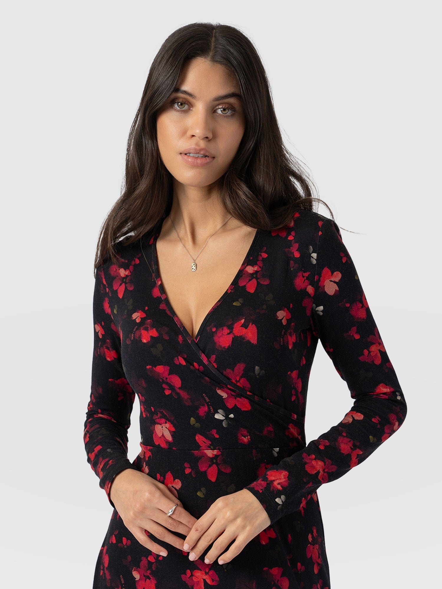 Maggie Wrap Midi Dress Pink Aurora - Women's Dresses | Saint + Sofia® US