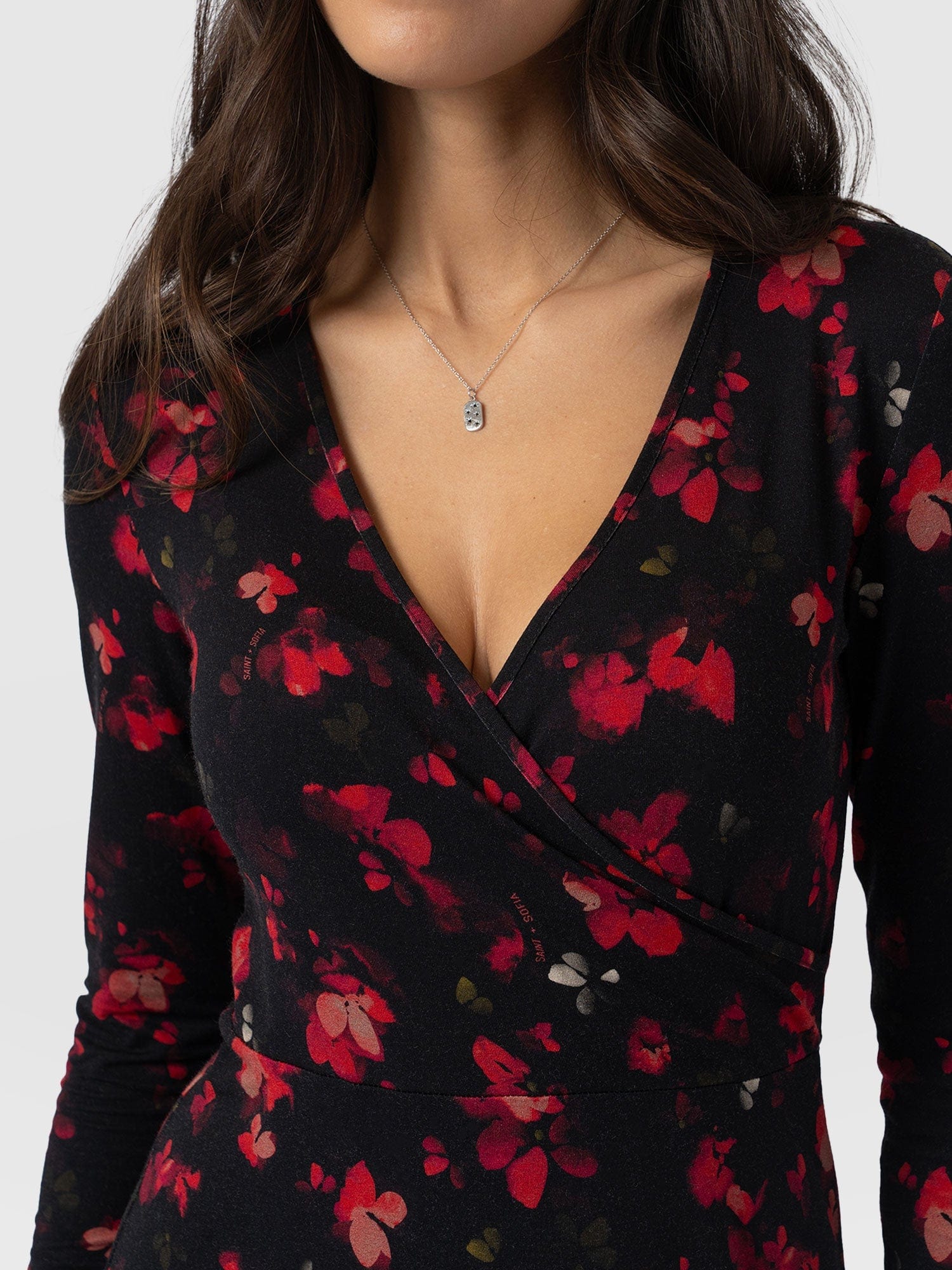 Maggie Wrap Midi Dress Pink Aurora - Women's Dresses | Saint + Sofia® US