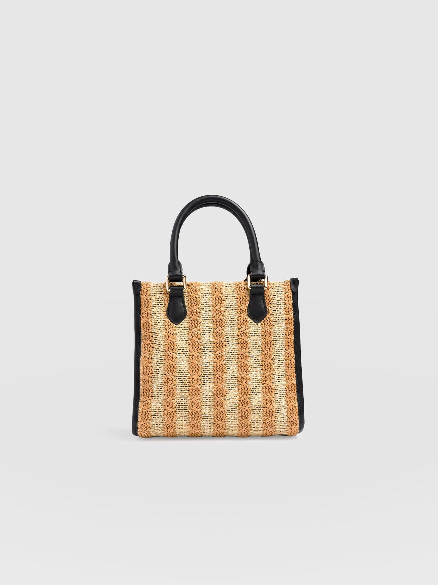 Mia Mini Tote Bag - Orange Raffia - Women's Handbags | Saint + Sofia® USA