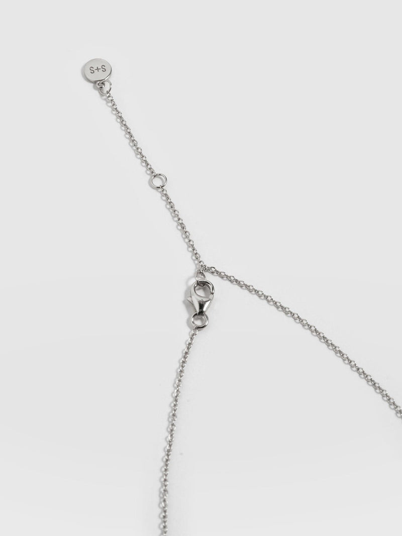 Molten Disc Charm Necklace Silver - Women's Jewellery | Saint + Sofia® USA