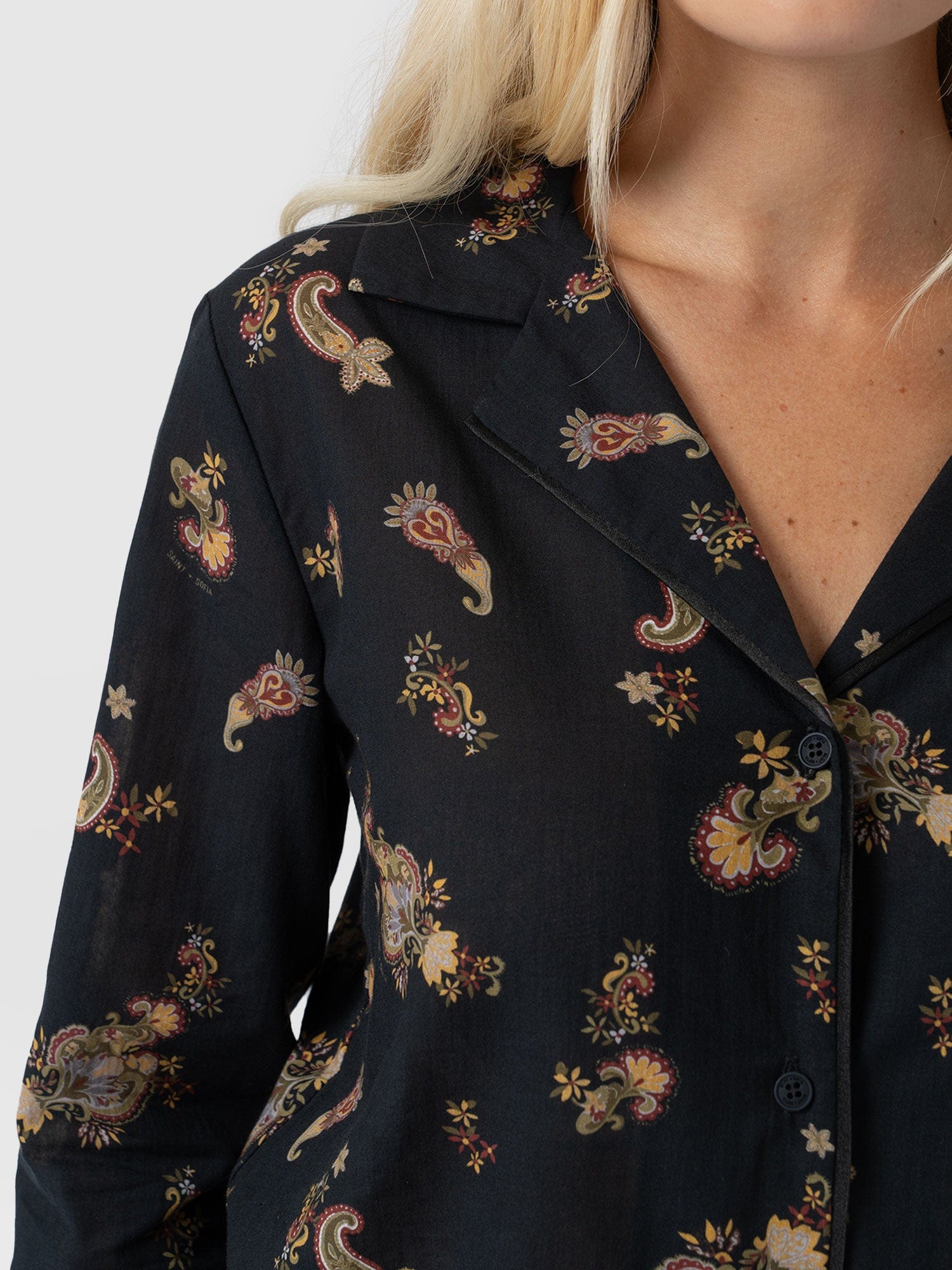 Norah Loungewear Set Black - Women's Shirts | Saint and Sofia® USA