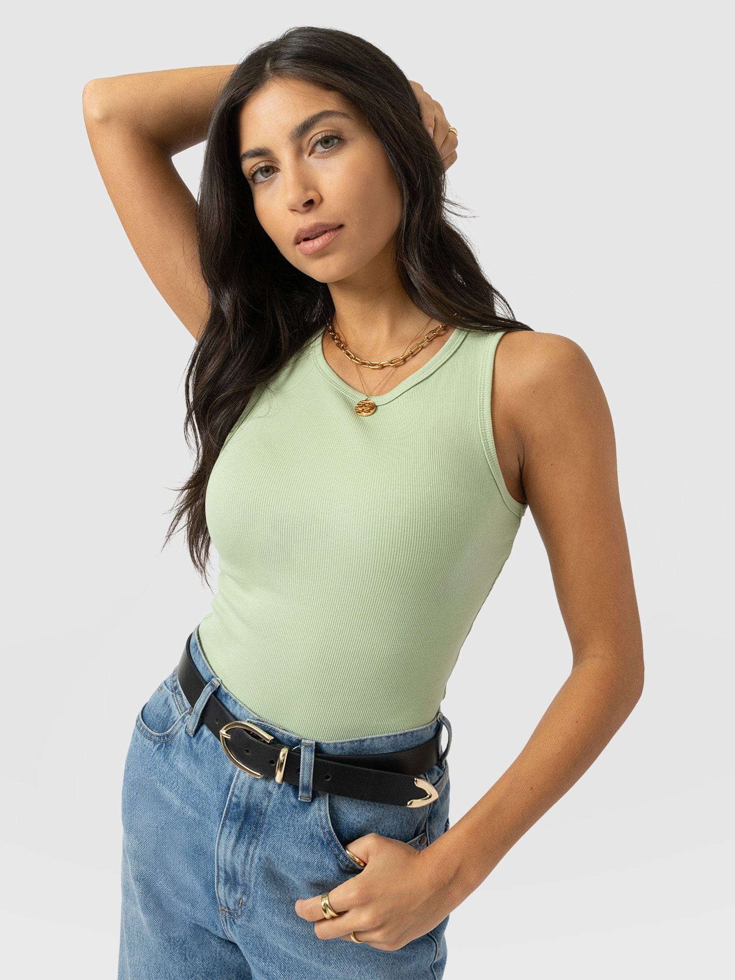 Nova Racer Vest - Mint - Women's T-shirts | Saint + Sofia® USA