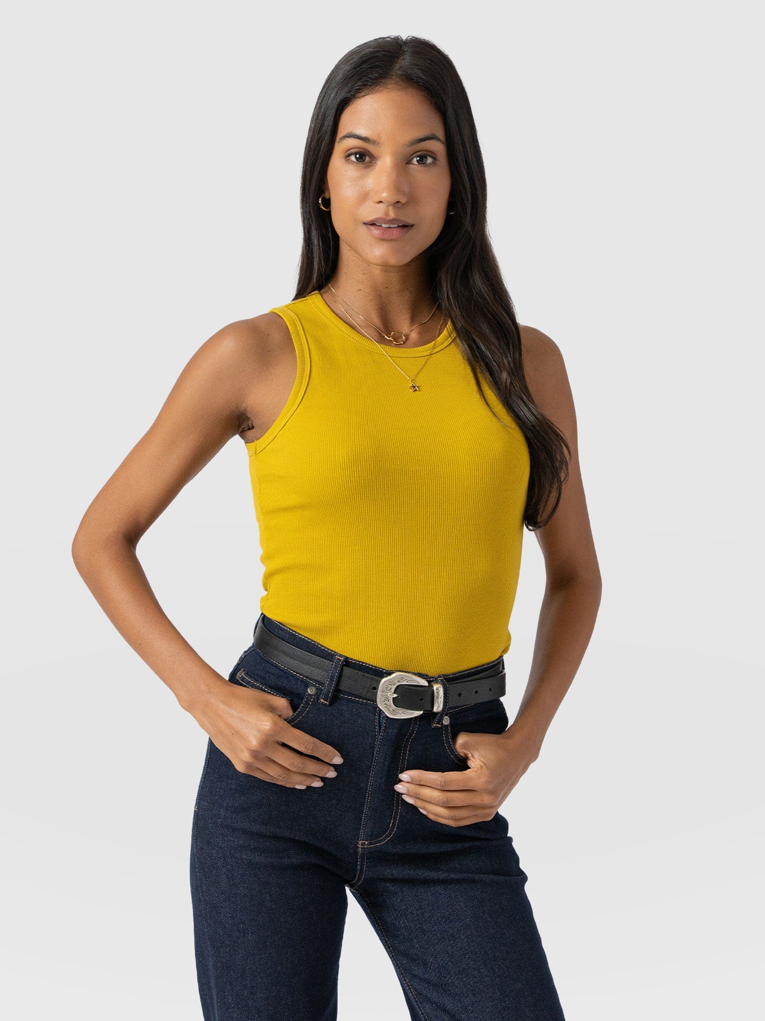Nova Racer Vest - Mustard - Women's Vests | Saint + Sofia® USA
