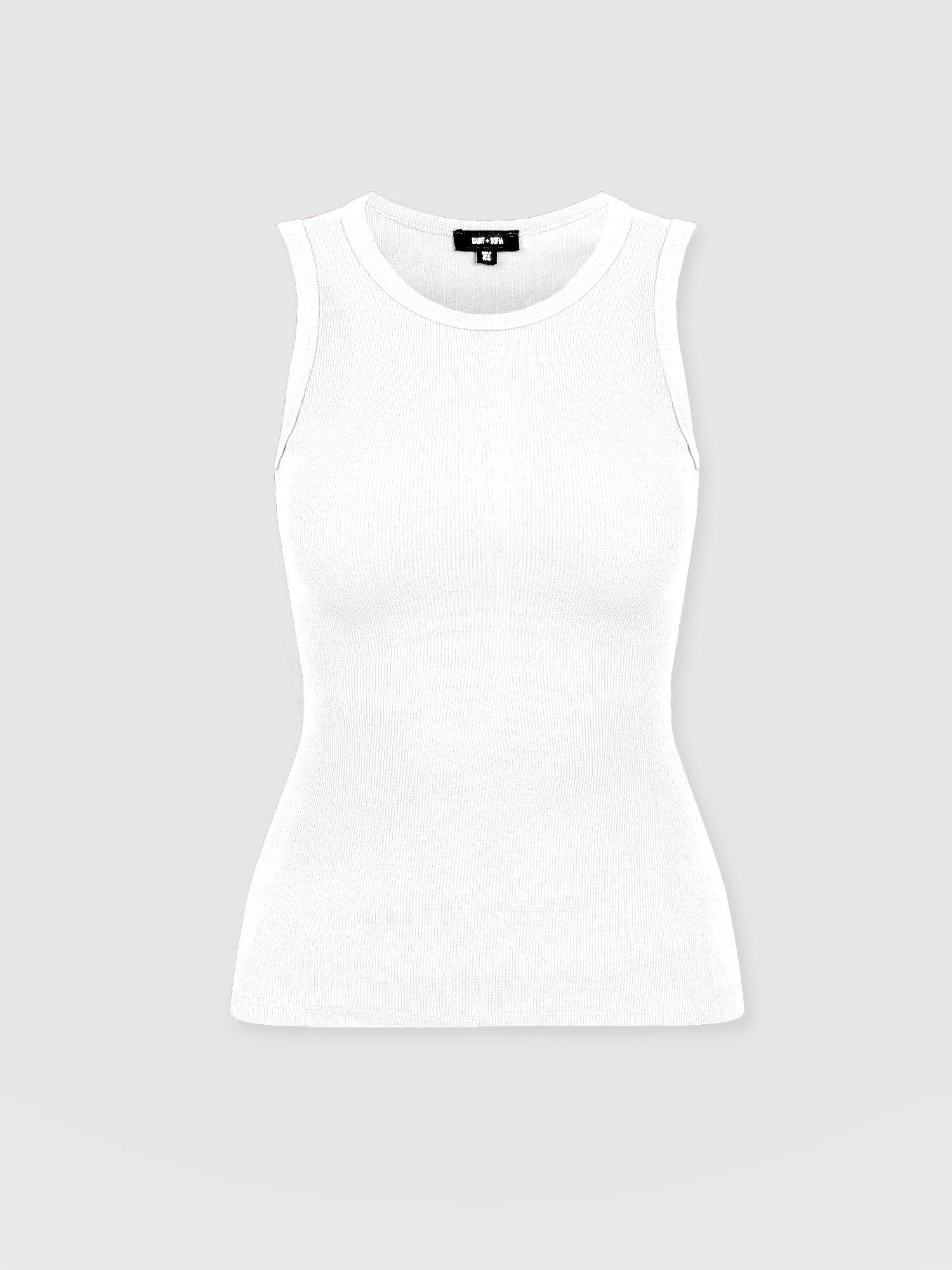 Nova Racer Vest White - Women's Vests | Saint + Sofia® US