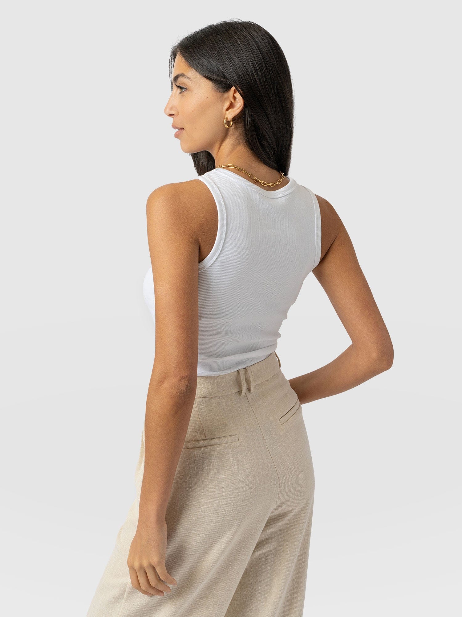 Nova Racer Vest White - Women's Vests | Saint + Sofia® US