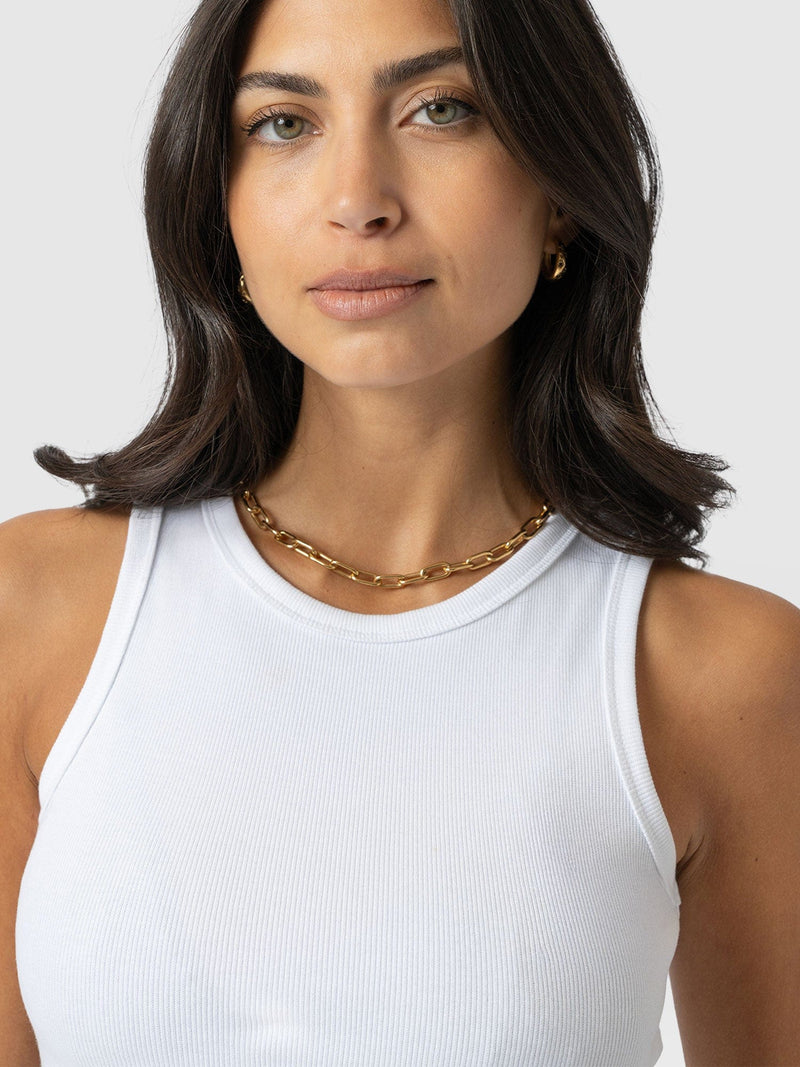 Nova Racer Vest White - Women's Vests | Saint + Sofia® US