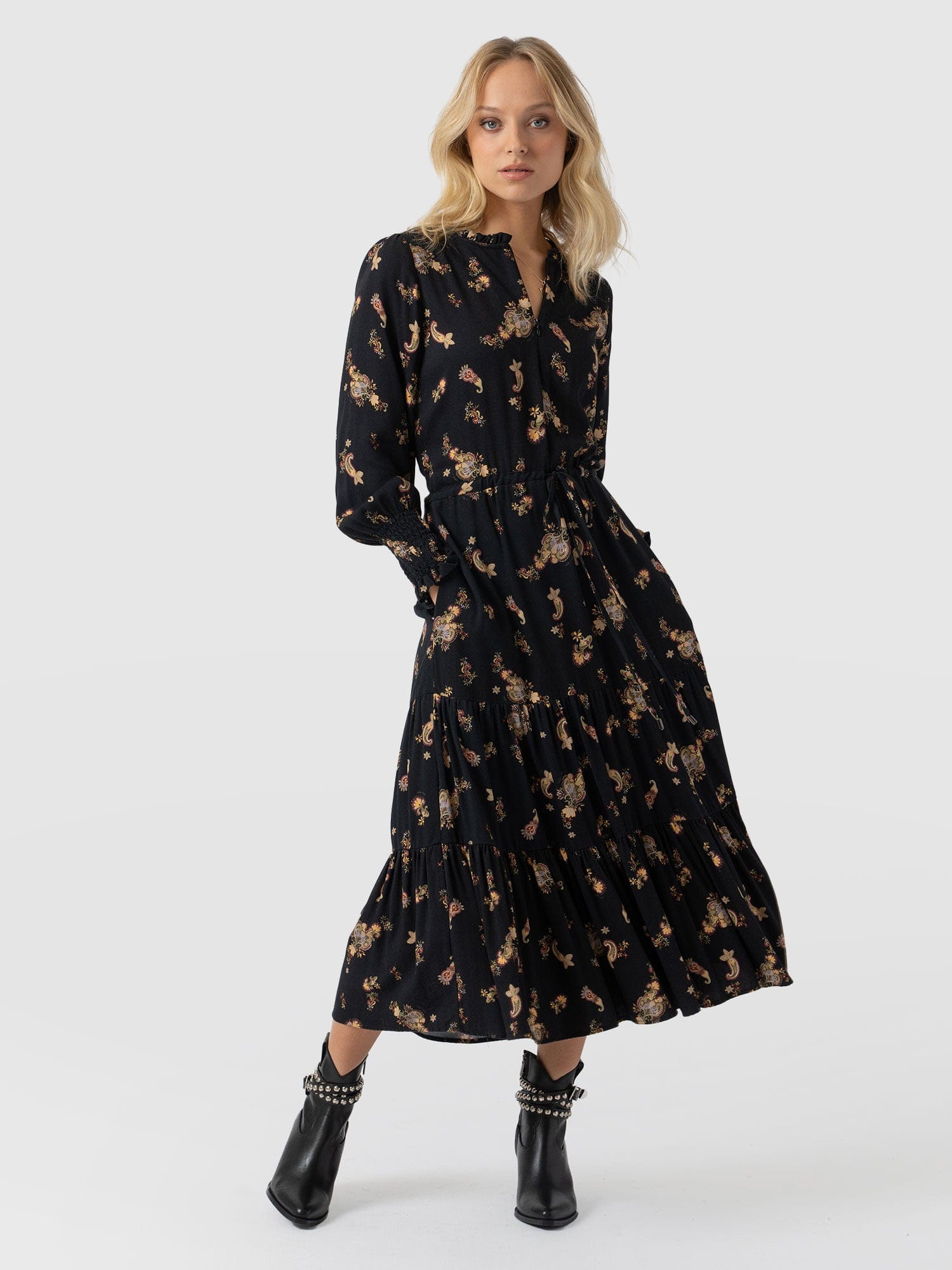 Saint + Sofia | Women's Olivia Zip Up Dress | Dress | Black | US 6 Saint + Sofia | Women's Olivia Zip Up Dress | Dress | Black | US 6