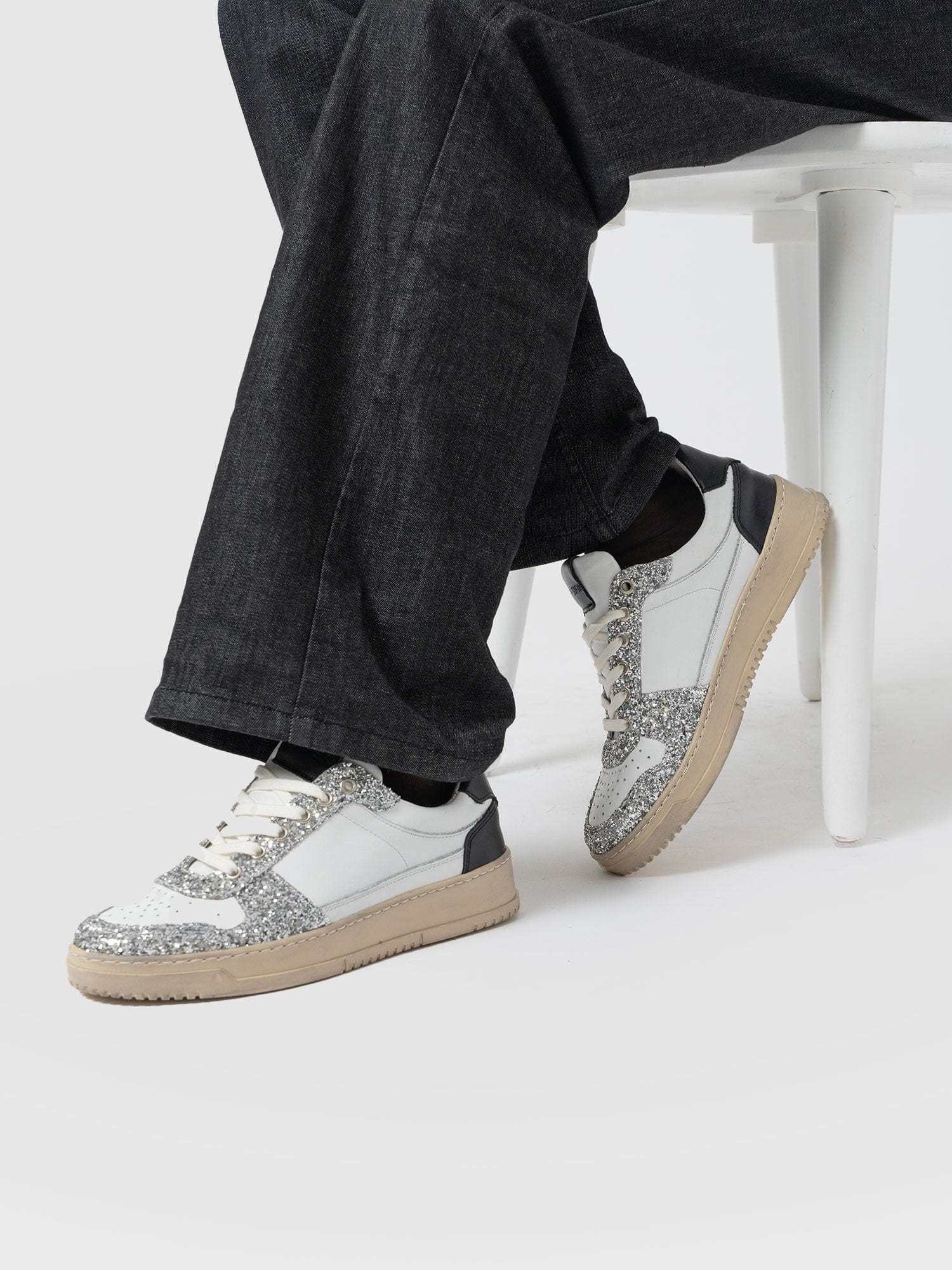 Onyx Sneaker - White/Black - Women's Shoes | Saint + Sofia? USA