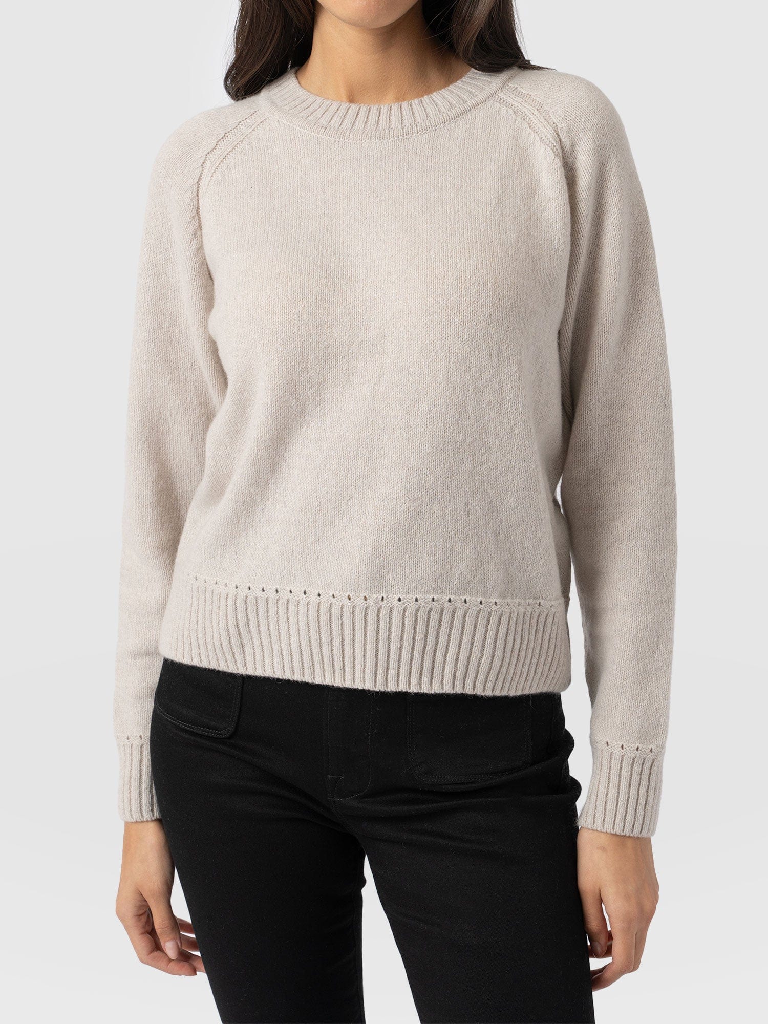 Oxford Cashmere Jumper - Cream - Women's Sweaters | Saint + Sofia® USA