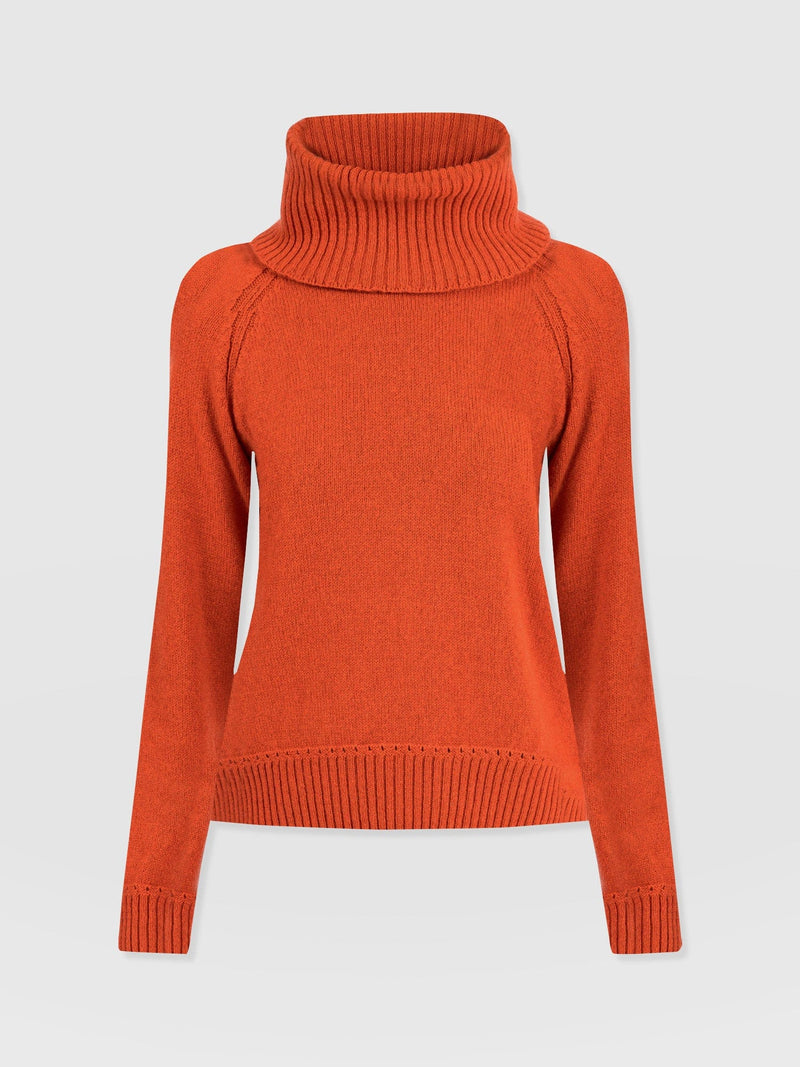 Oxford Cashmere Jumper - Orange - Women's Sweaters | Saint + Sofia® USA