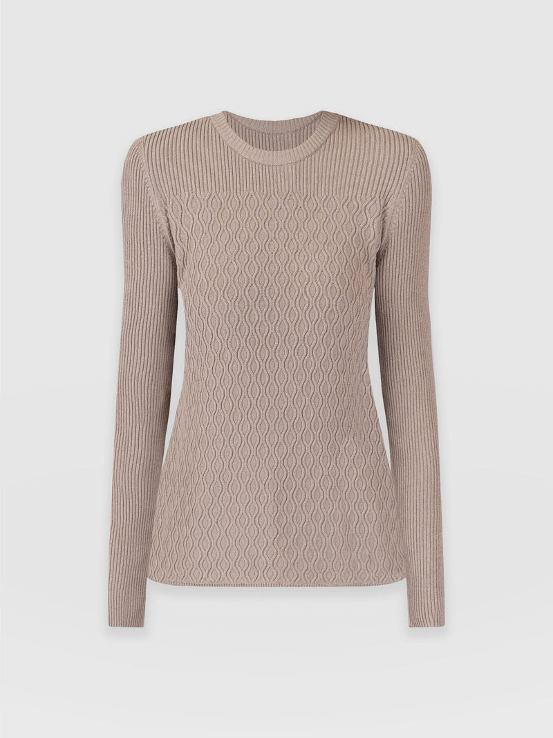 Primrose Knit Sweater Malt - Women's Vests | Saint + Sofia® UK