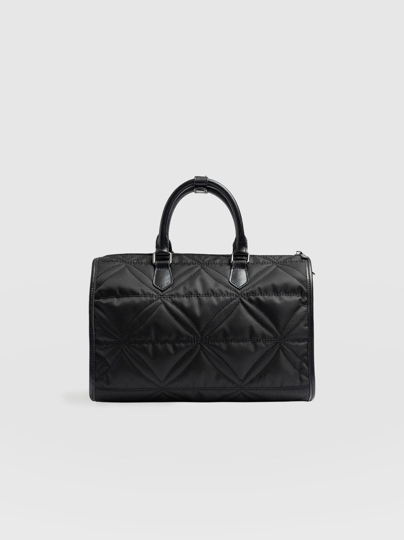 Quilted Maeve Duffle Bag Black - Women's Bags | Saint + Sofia® USA