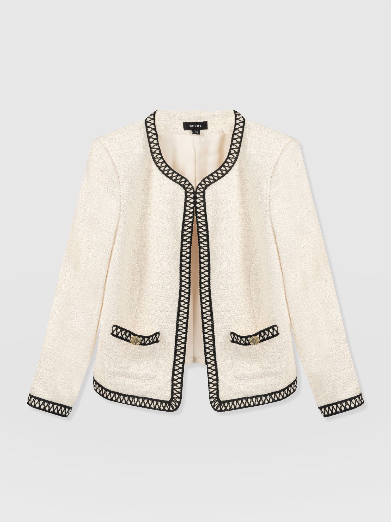 Rayner Jacket Cream/Black - Women's Jackets | Saint + Sofia® US
