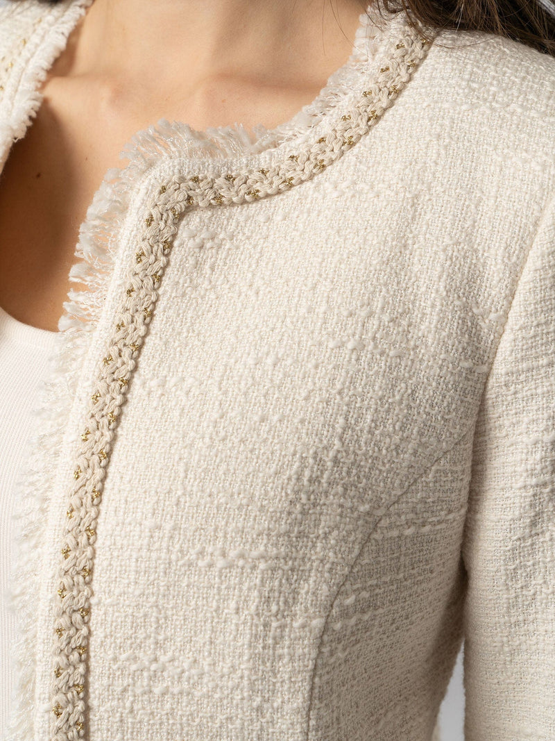 Rayner Jacket Cream Bouclé - Women's Jackets | Saint + Sofia® US