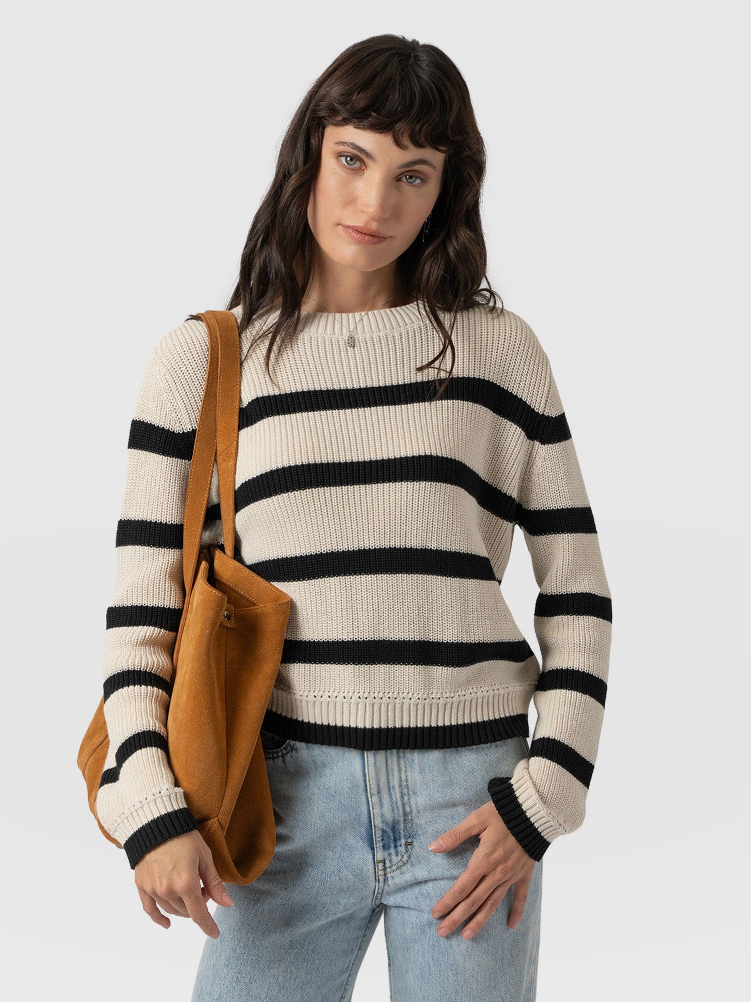 Remy Crop Sweater Stripe - Women's Sweaters | Saint + Sofia® US