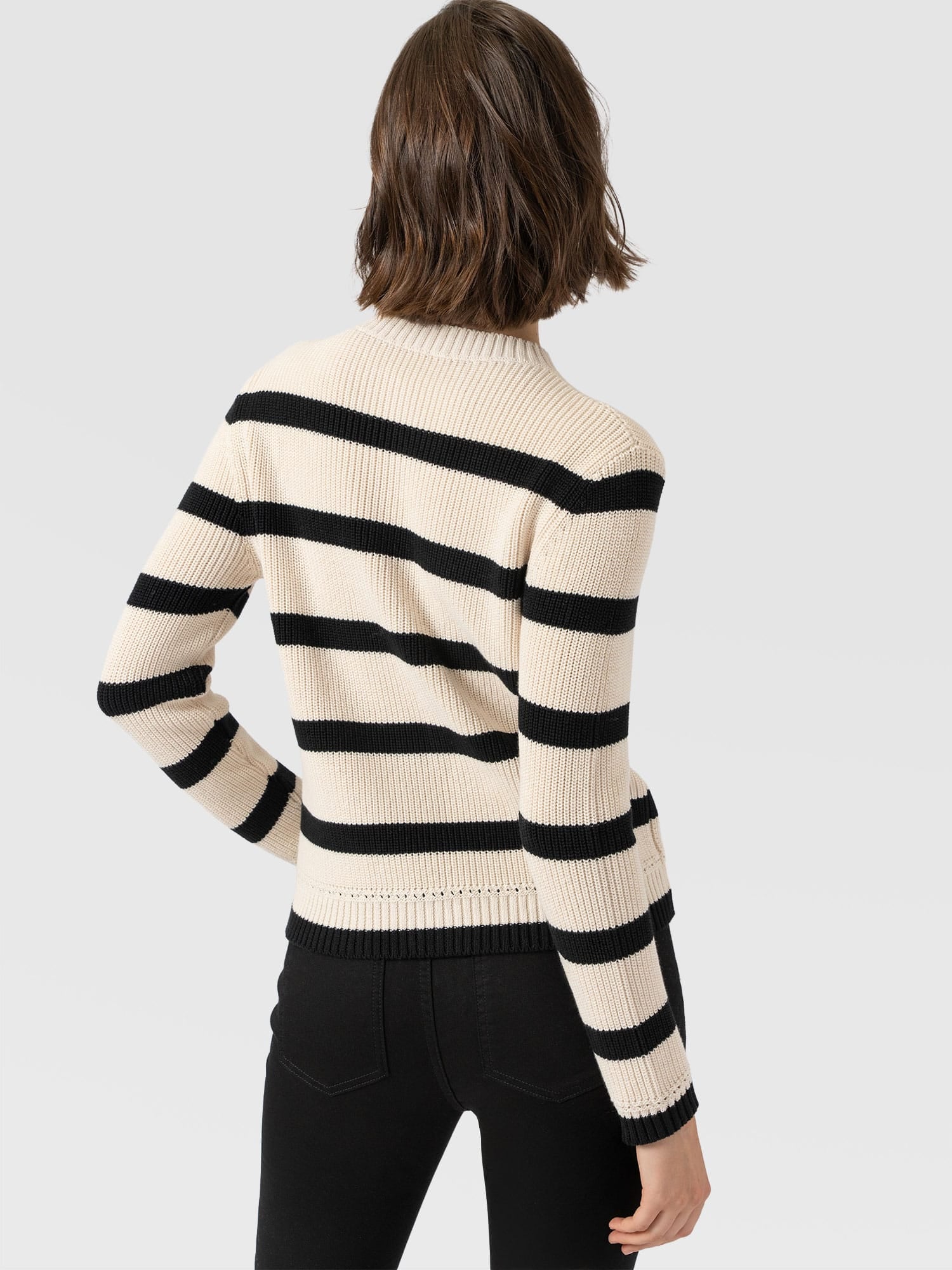 Remy Crop Sweater Stripe - Women's Sweaters | Saint and Sofia® USA