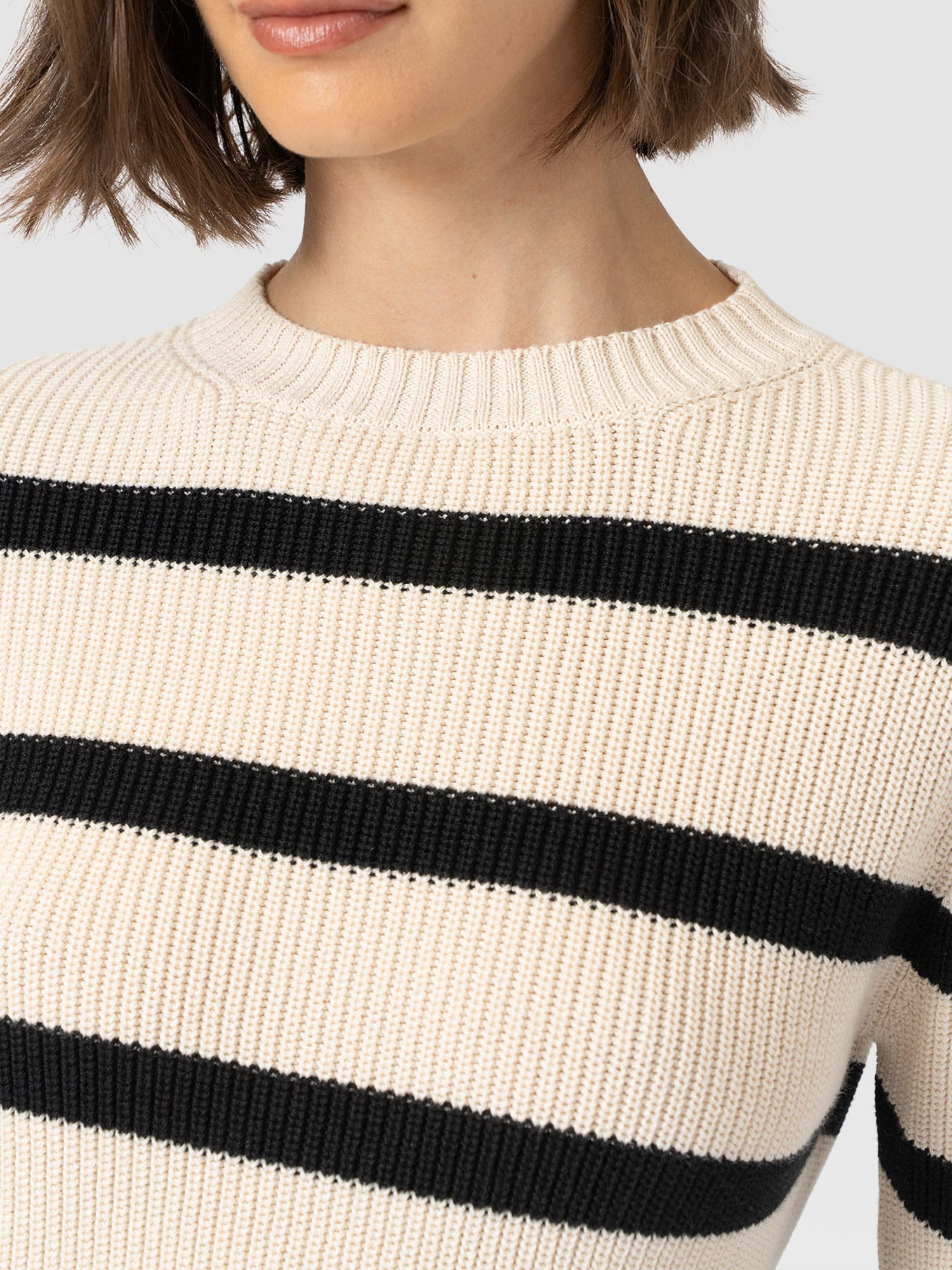 Remy Crop Sweater Stripe - Women's Sweaters | Saint and Sofia® USA