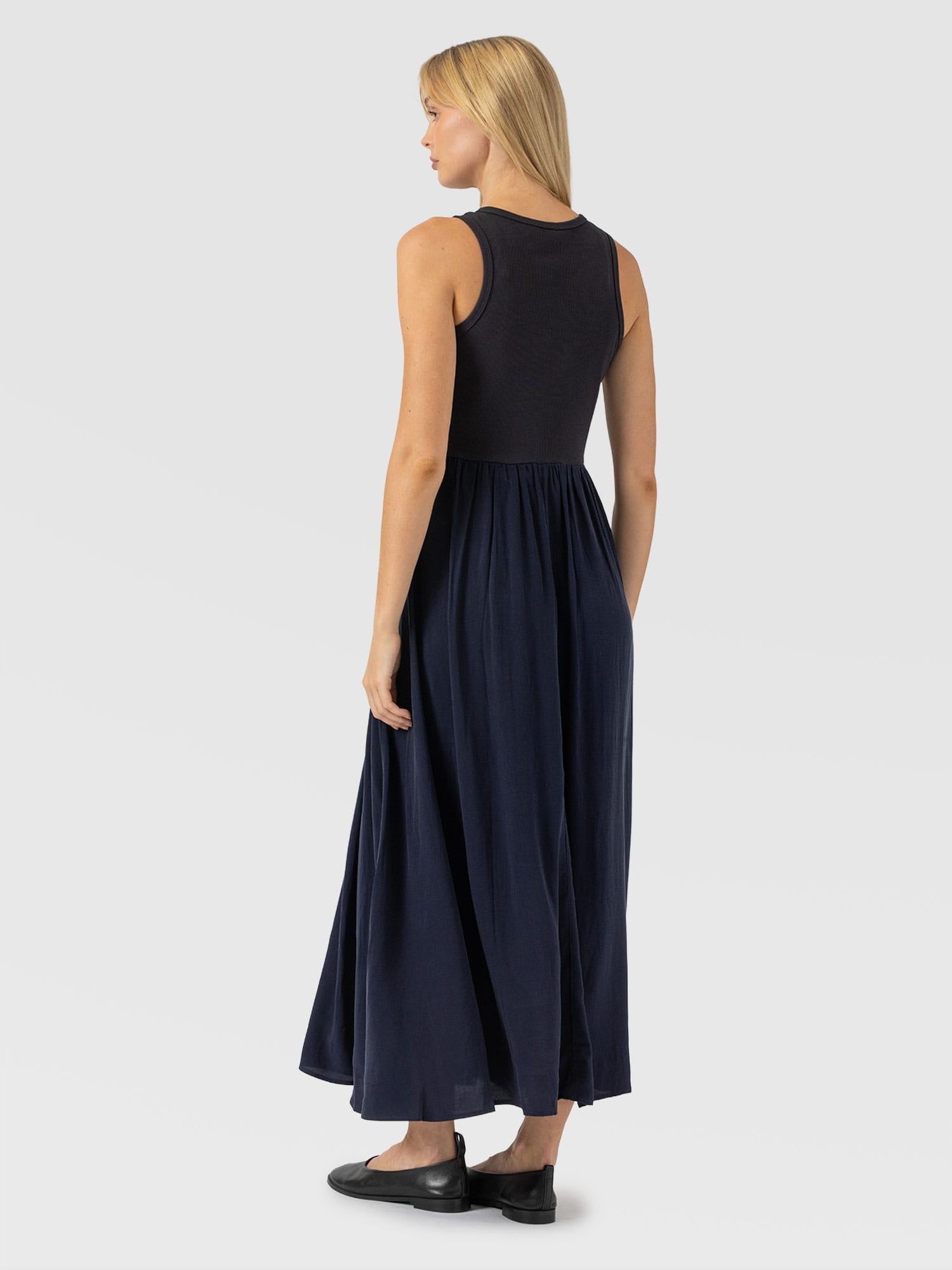 Renee Contrast Dress Navy - Women's Dresses | Saint and Sofia® USA